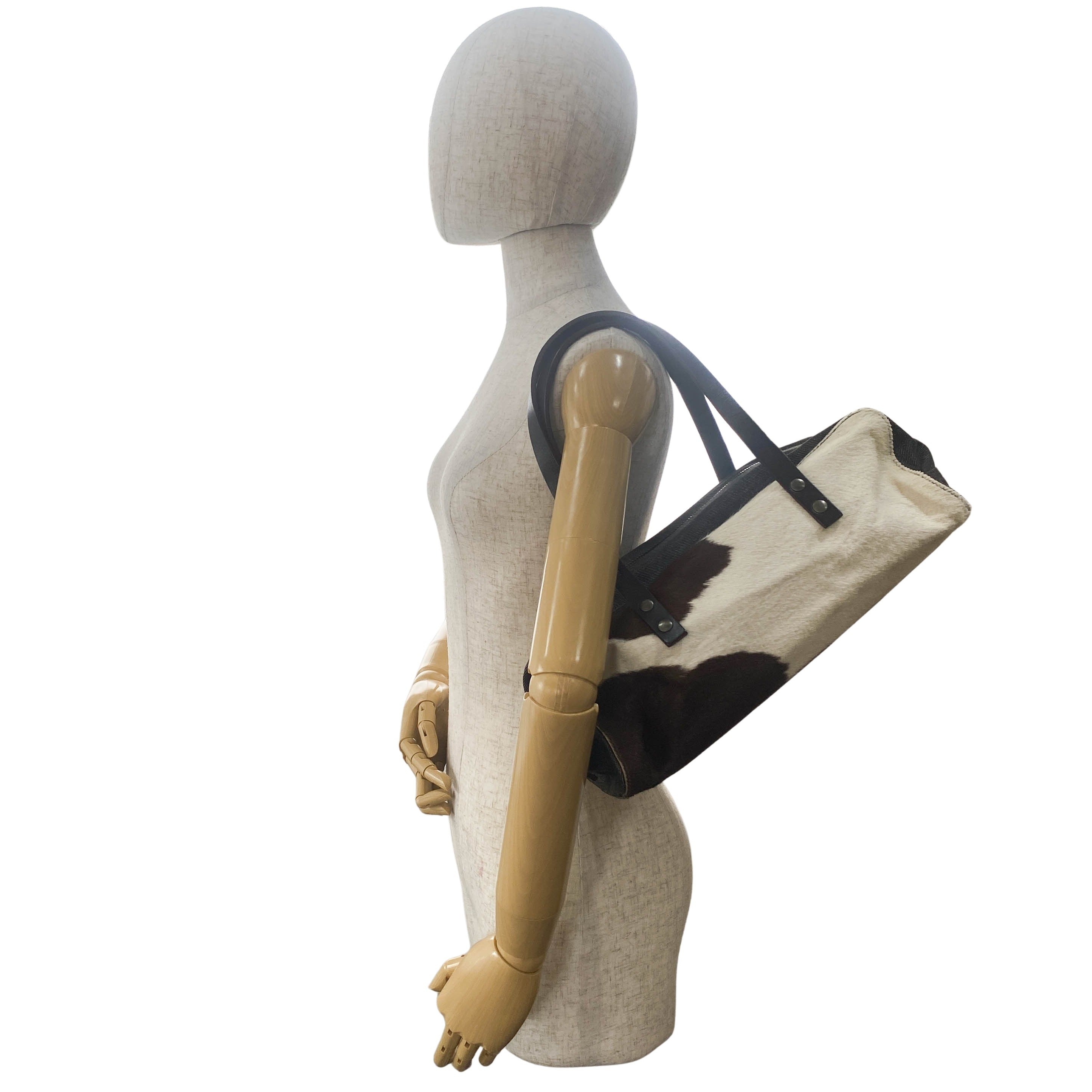 Archive Cow Print Pony Hair Shoulder Bag