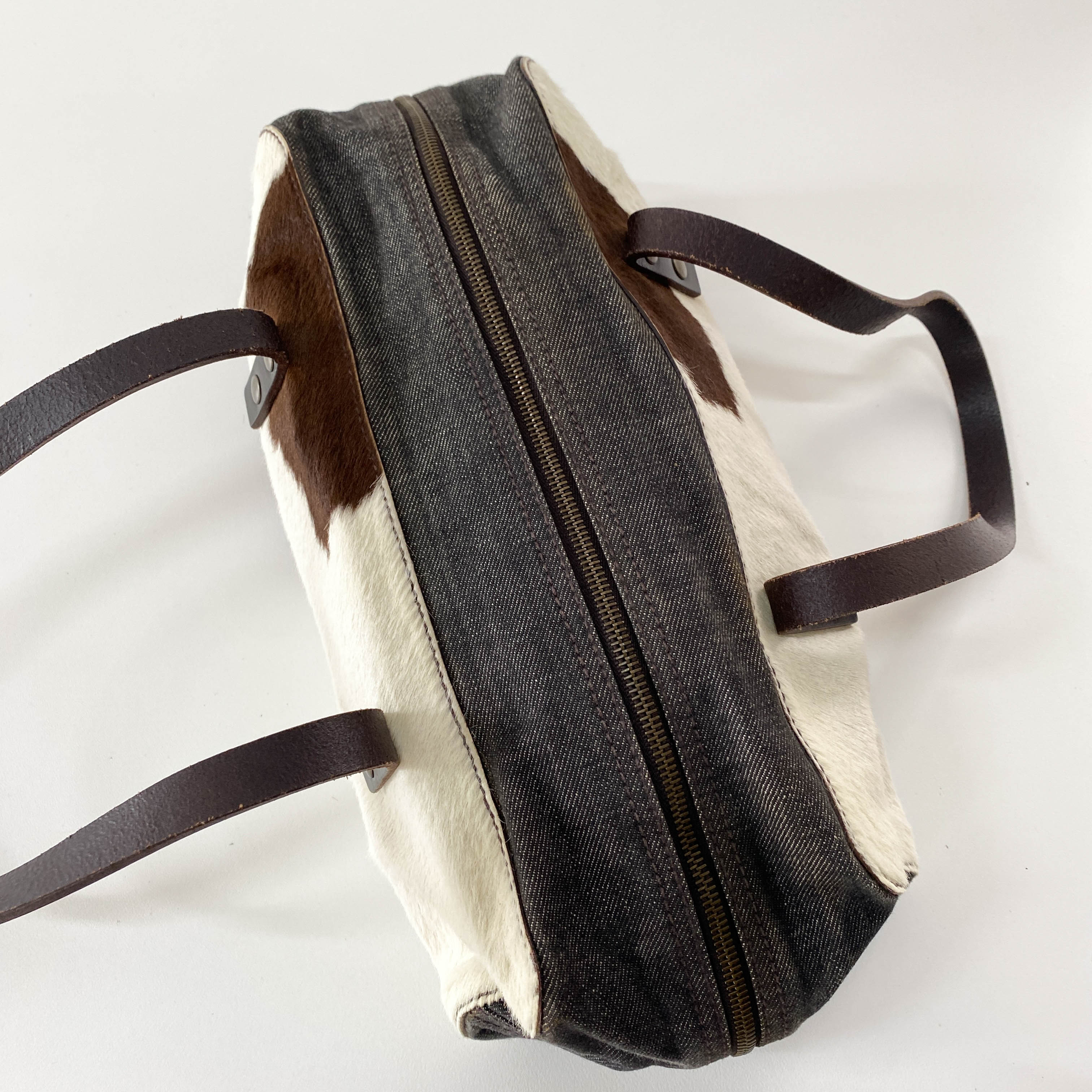 Archive Cow Print Pony Hair Shoulder Bag