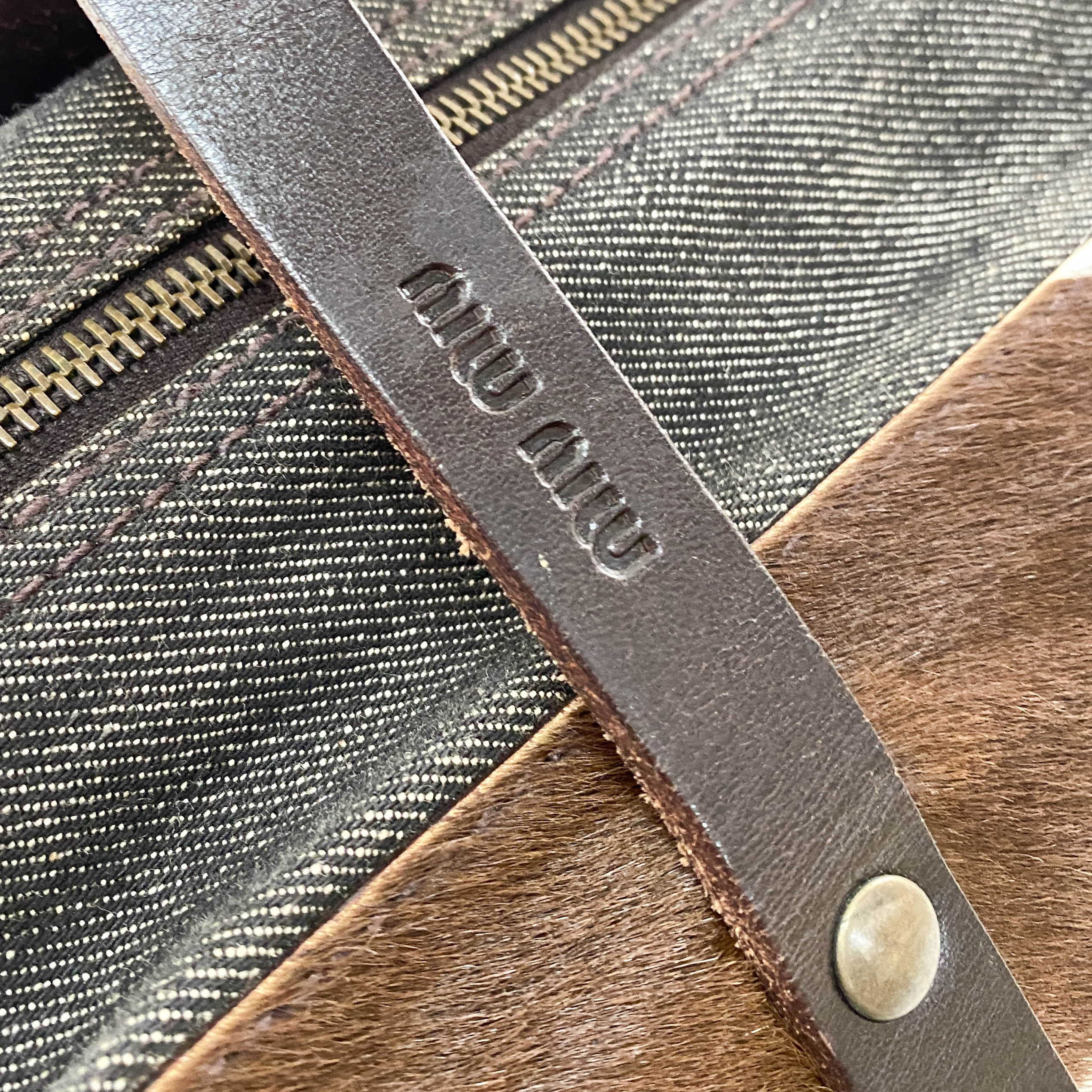 Archive Cow Print Pony Hair Shoulder Bag