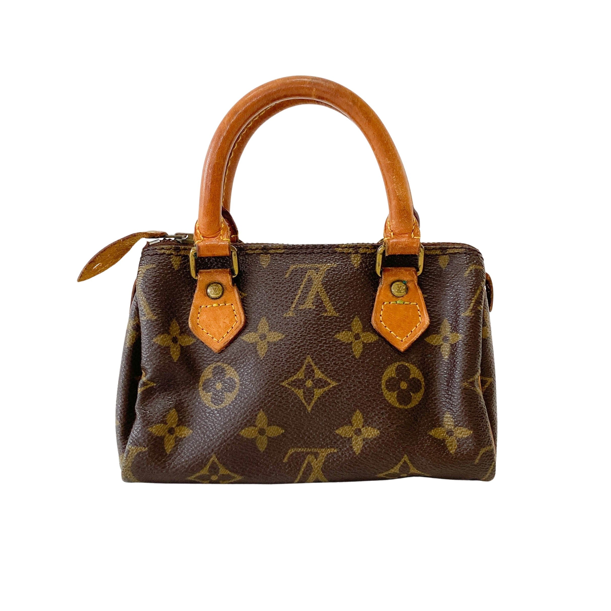 Mini Speedy Brown Monogram Leather Bag