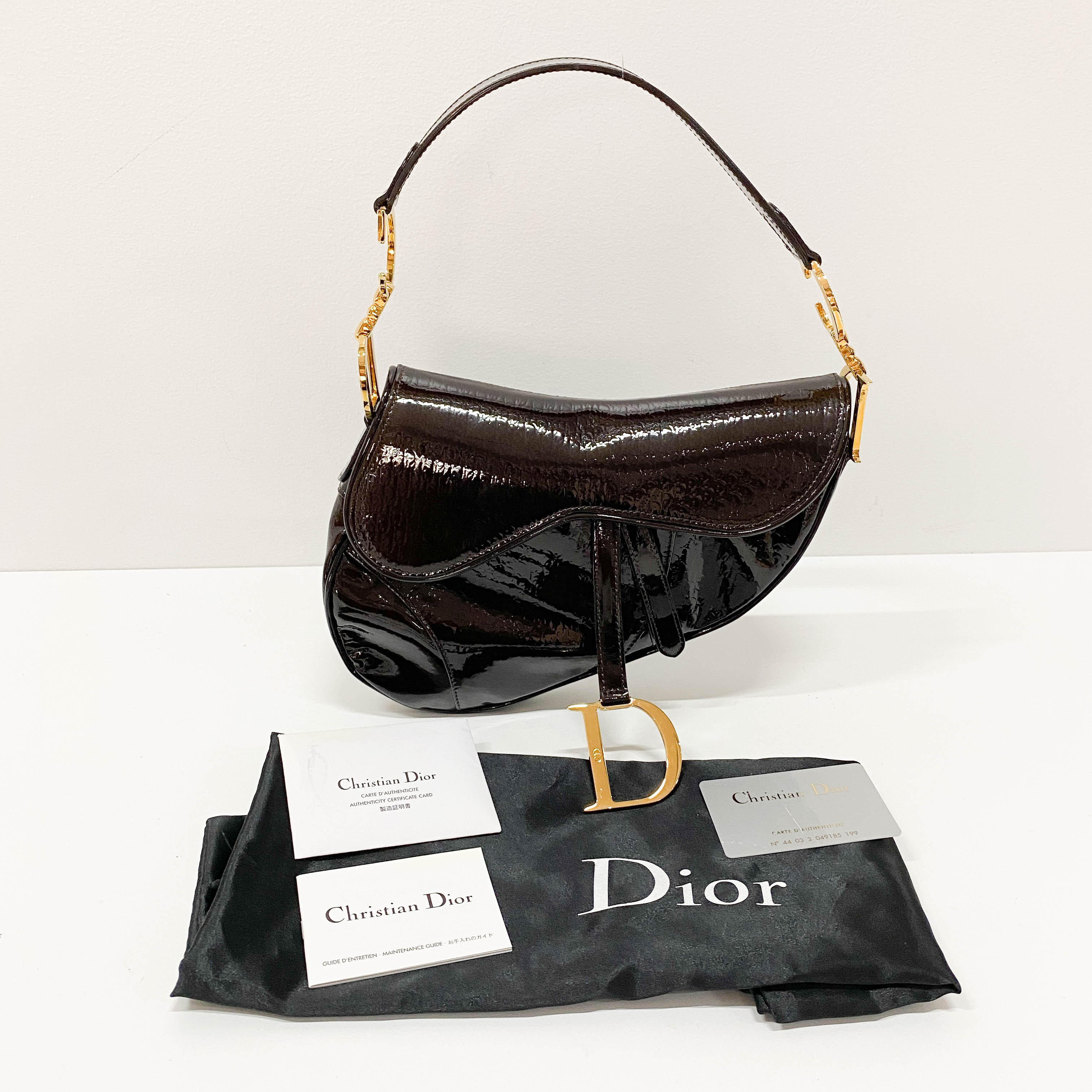 Saddle Trotter Dark Brown Coated Canvas Shoulder Bag