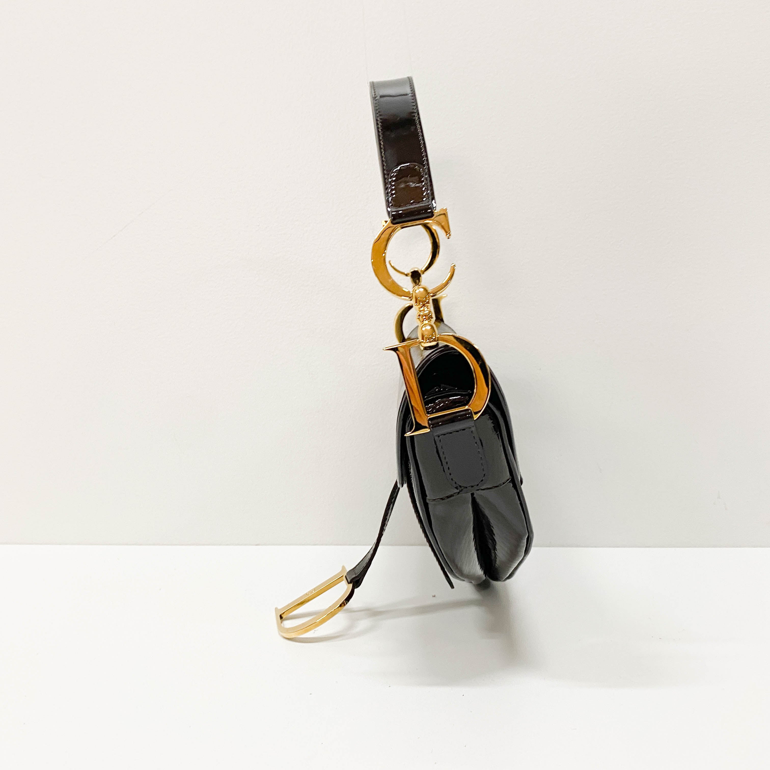 Saddle Trotter Dark Brown Coated Canvas Shoulder Bag