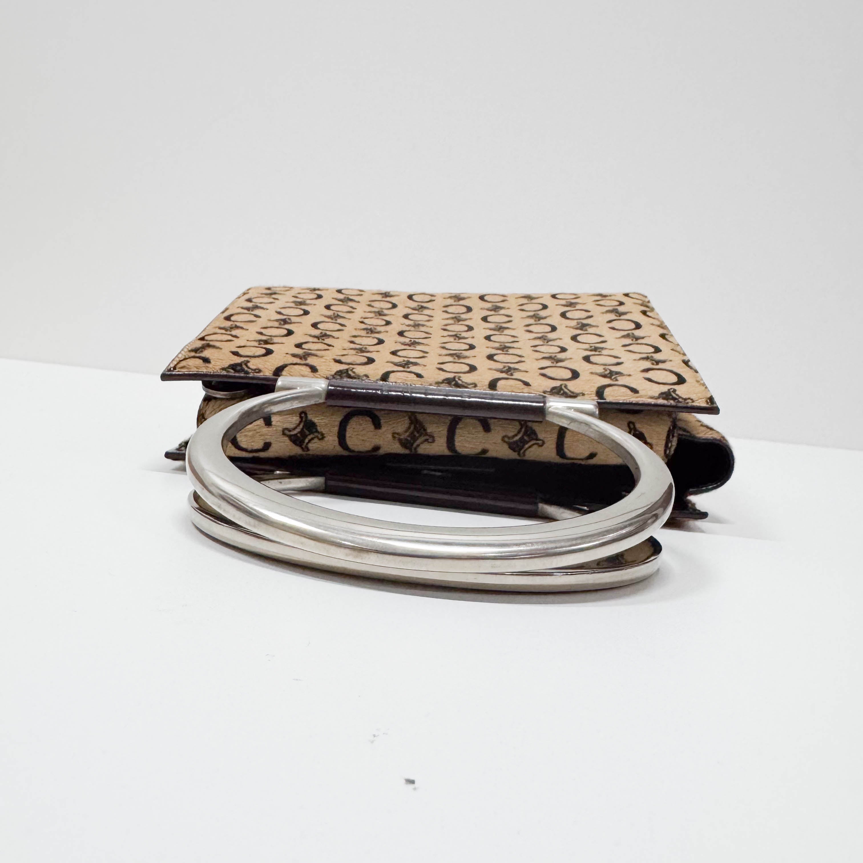 Vintage Brown Pony Hair Two Way Bag