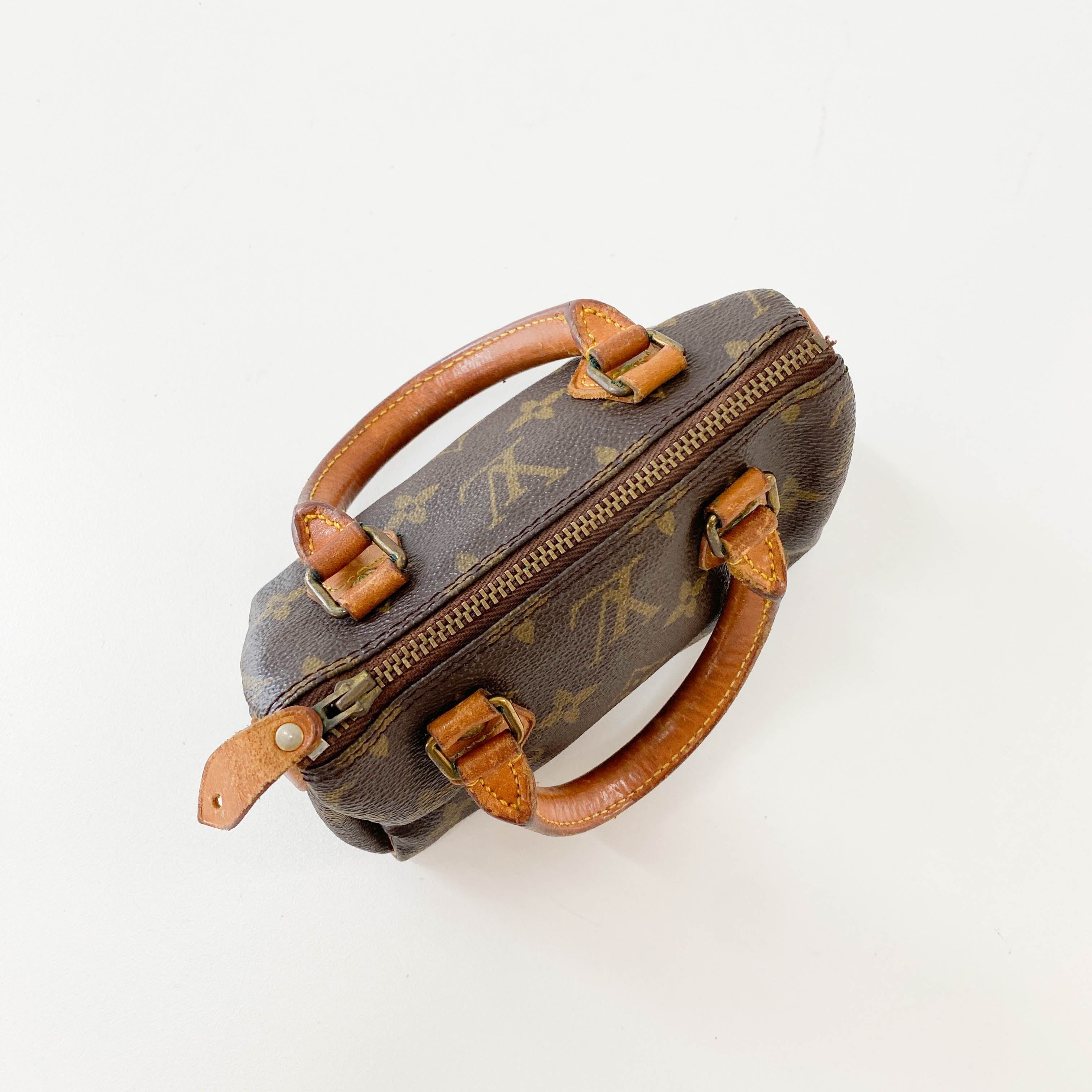 Mini Speedy Brown Monogram Leather Bag