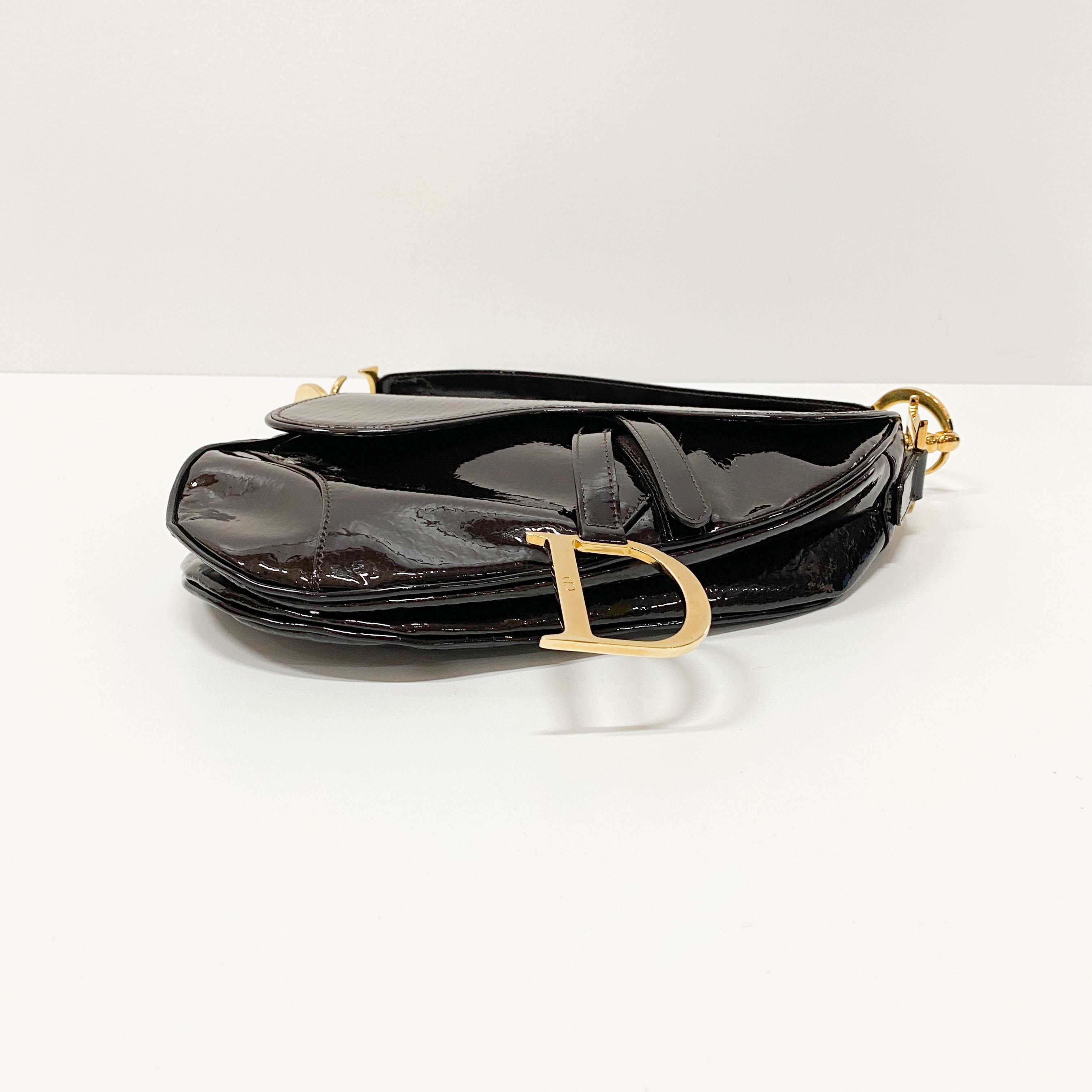 Saddle Trotter Dark Brown Coated Canvas Shoulder Bag