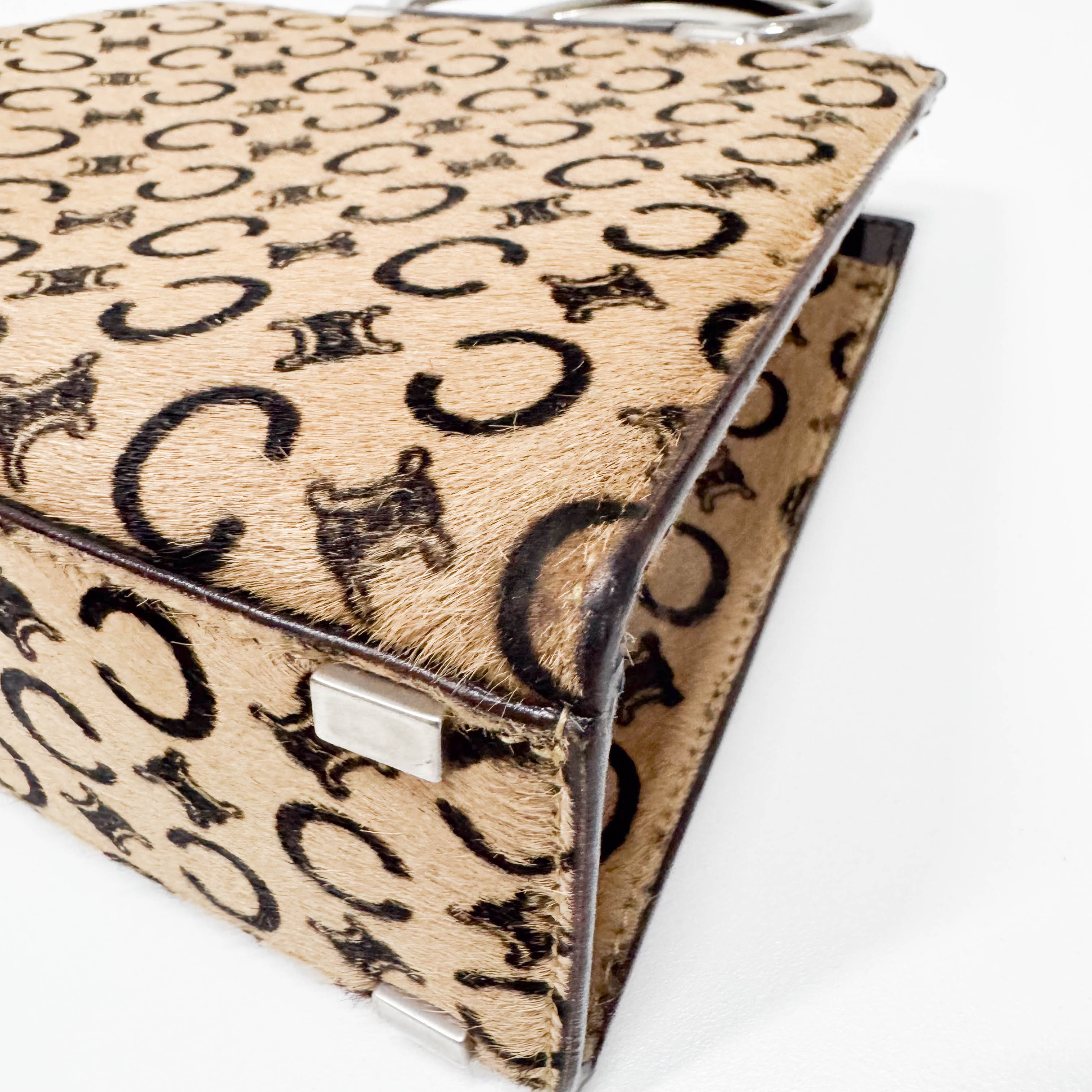 Vintage Brown Pony Hair Two Way Bag