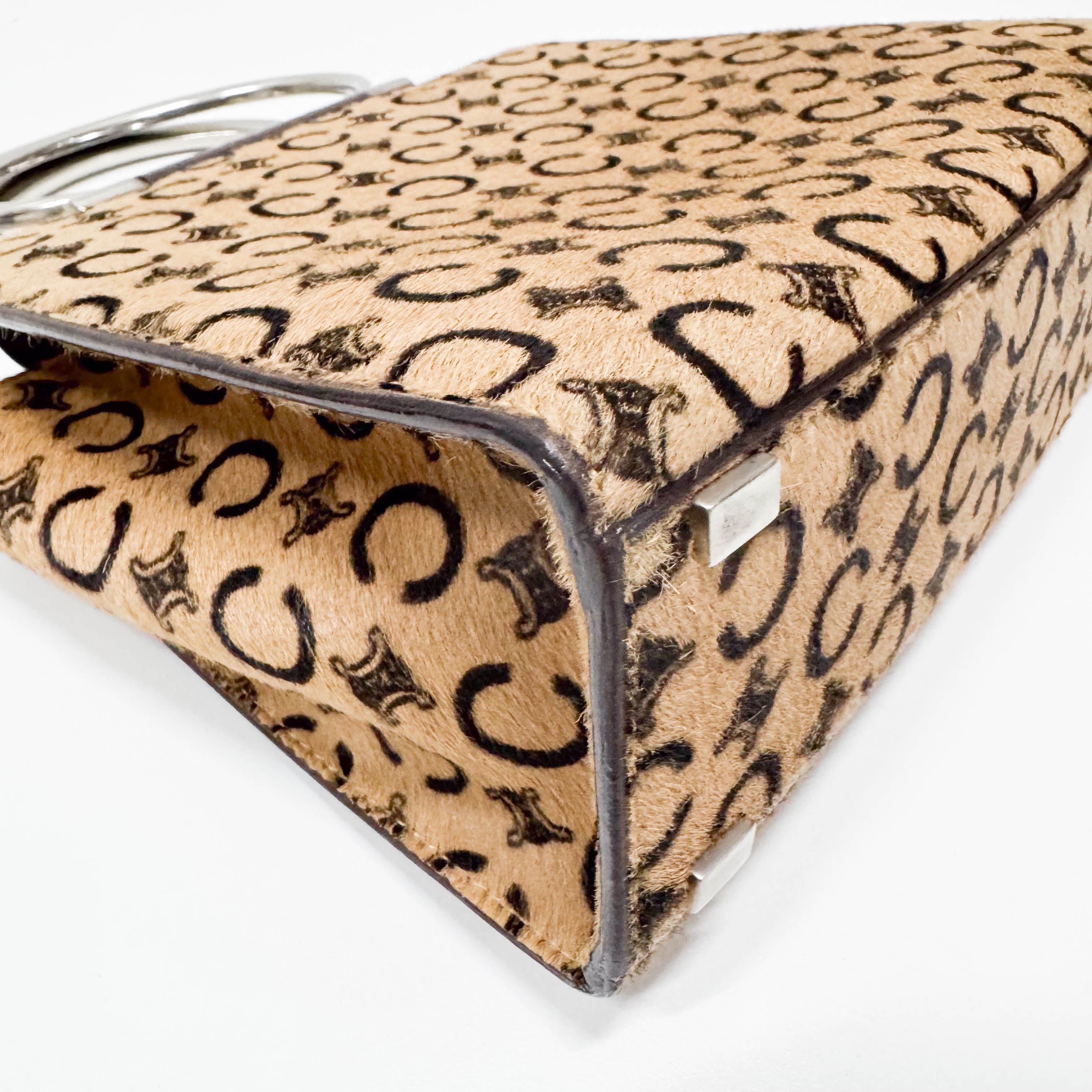 Vintage Brown Pony Hair Two Way Bag