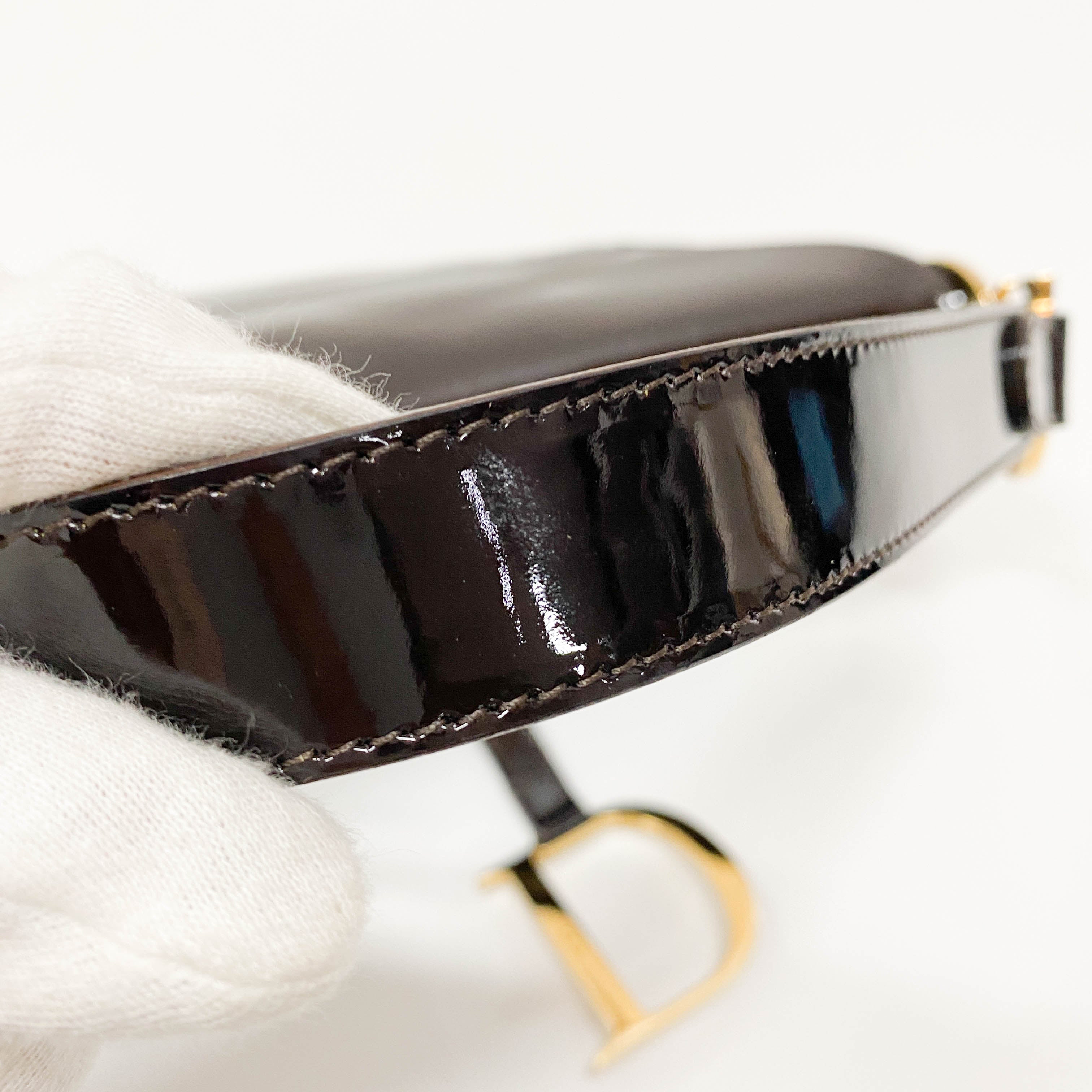 Saddle Trotter Dark Brown Coated Canvas Shoulder Bag