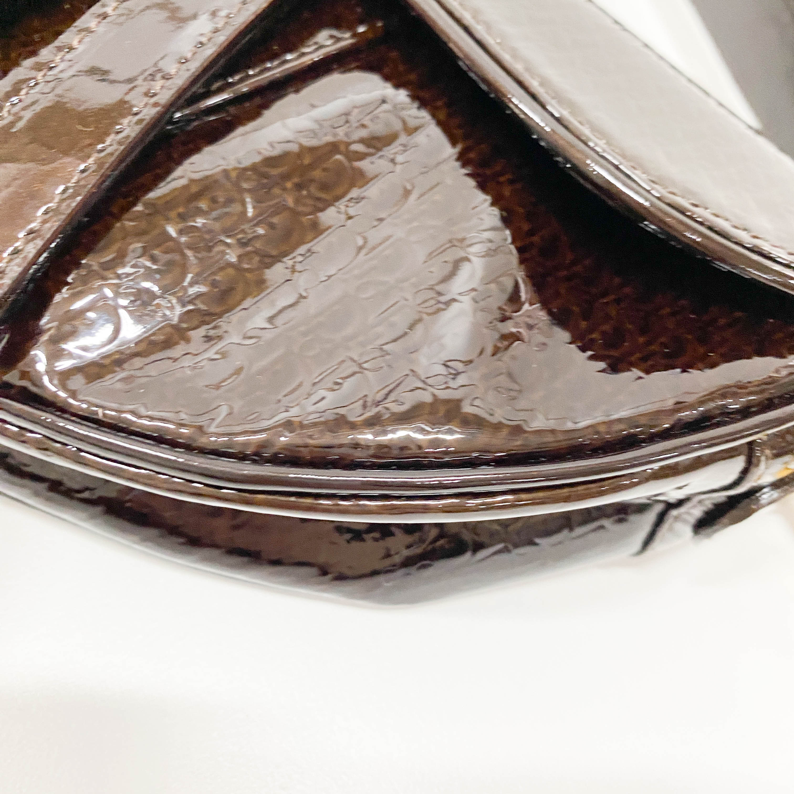 Saddle Trotter Dark Brown Coated Canvas Shoulder Bag