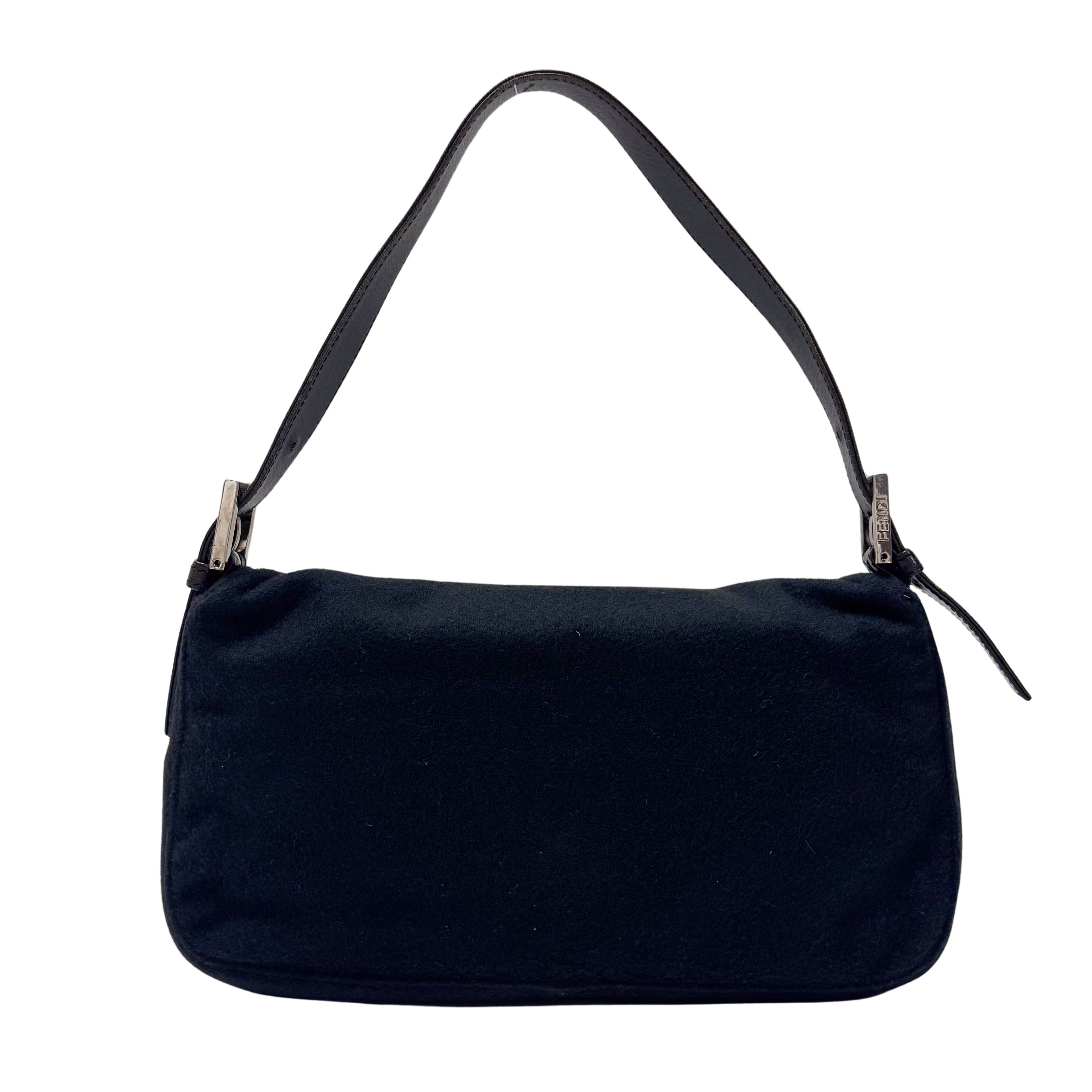 Baguette Black Cashmere Shoulder Bag