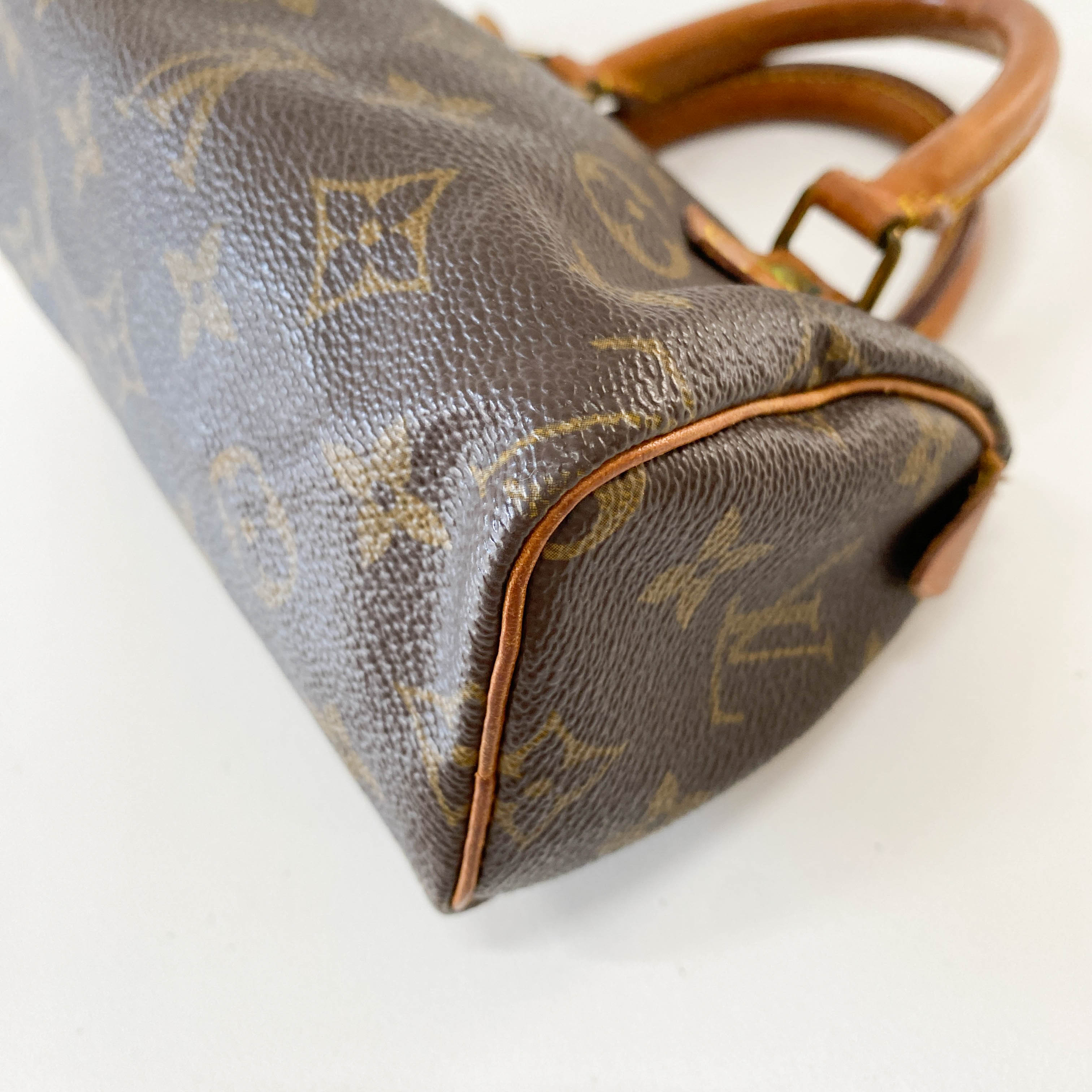 Mini Speedy Brown Monogram Leather Bag