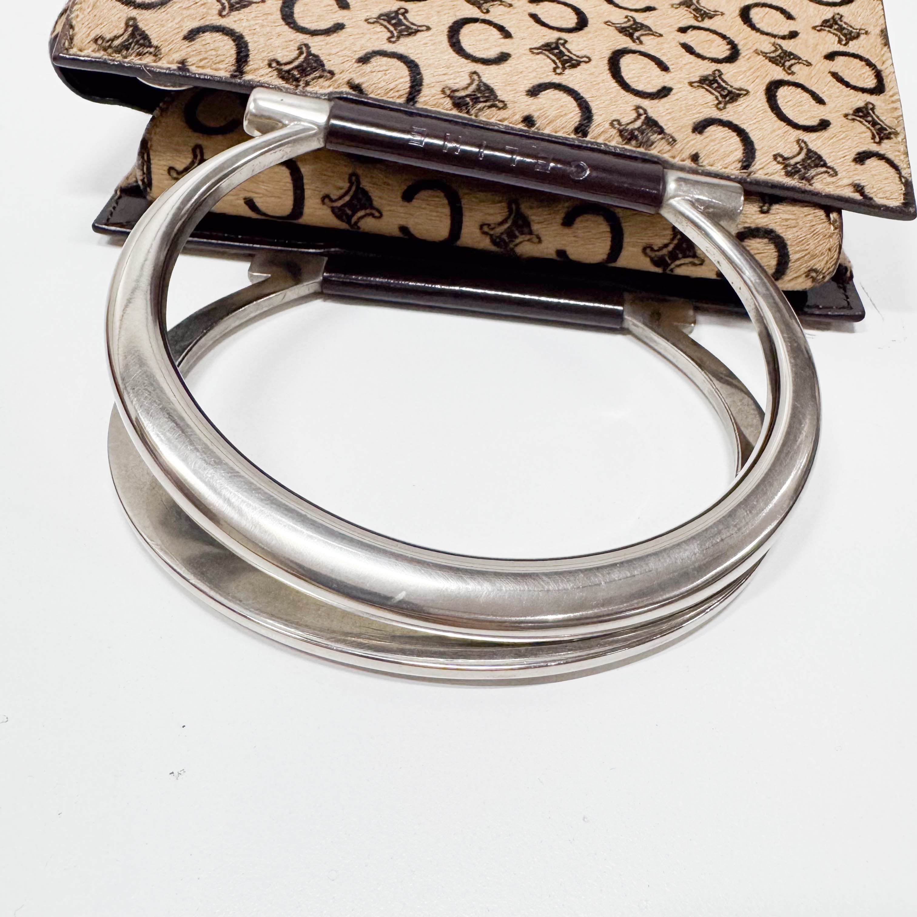 Vintage Brown Pony Hair Two Way Bag