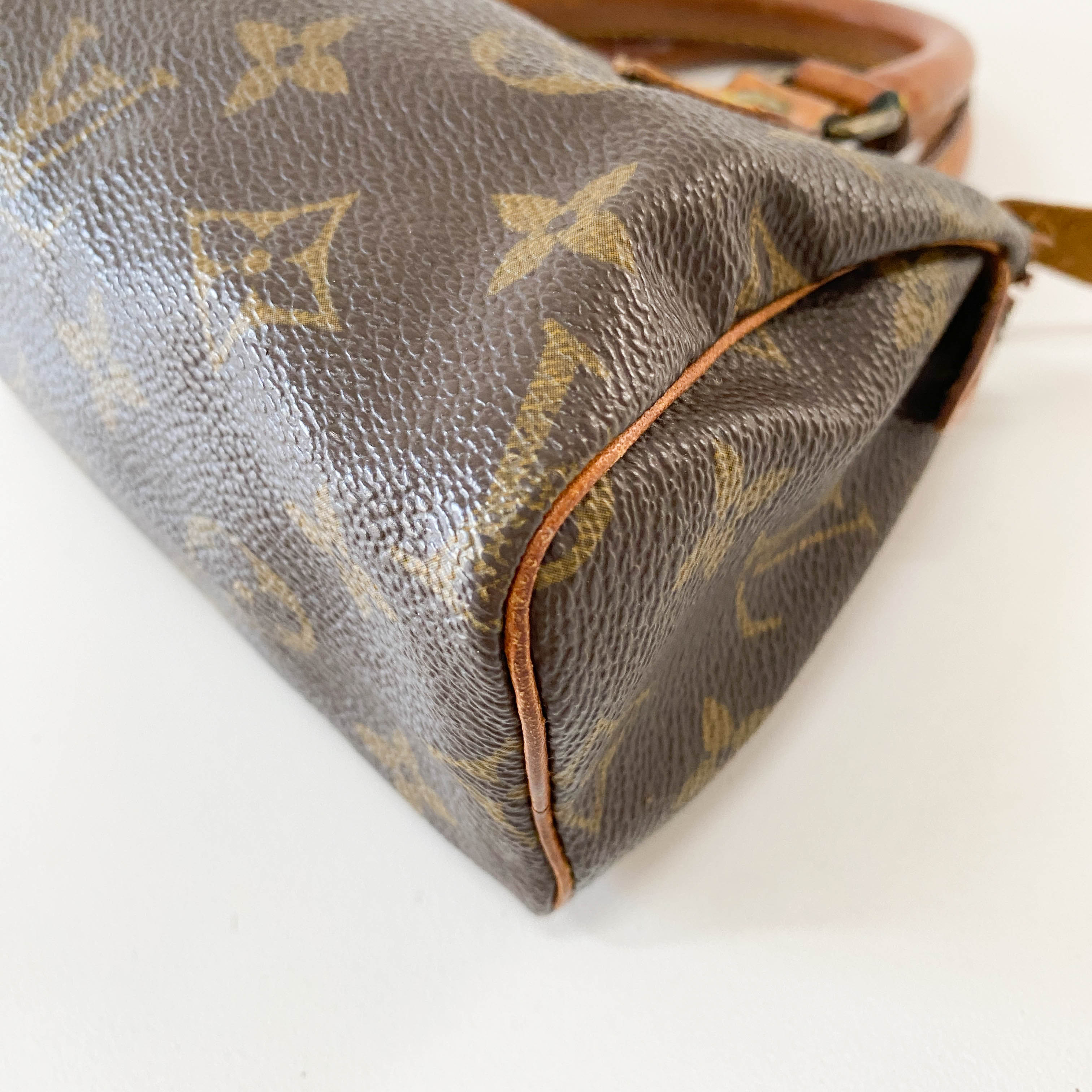 Mini Speedy Brown Monogram Leather Bag