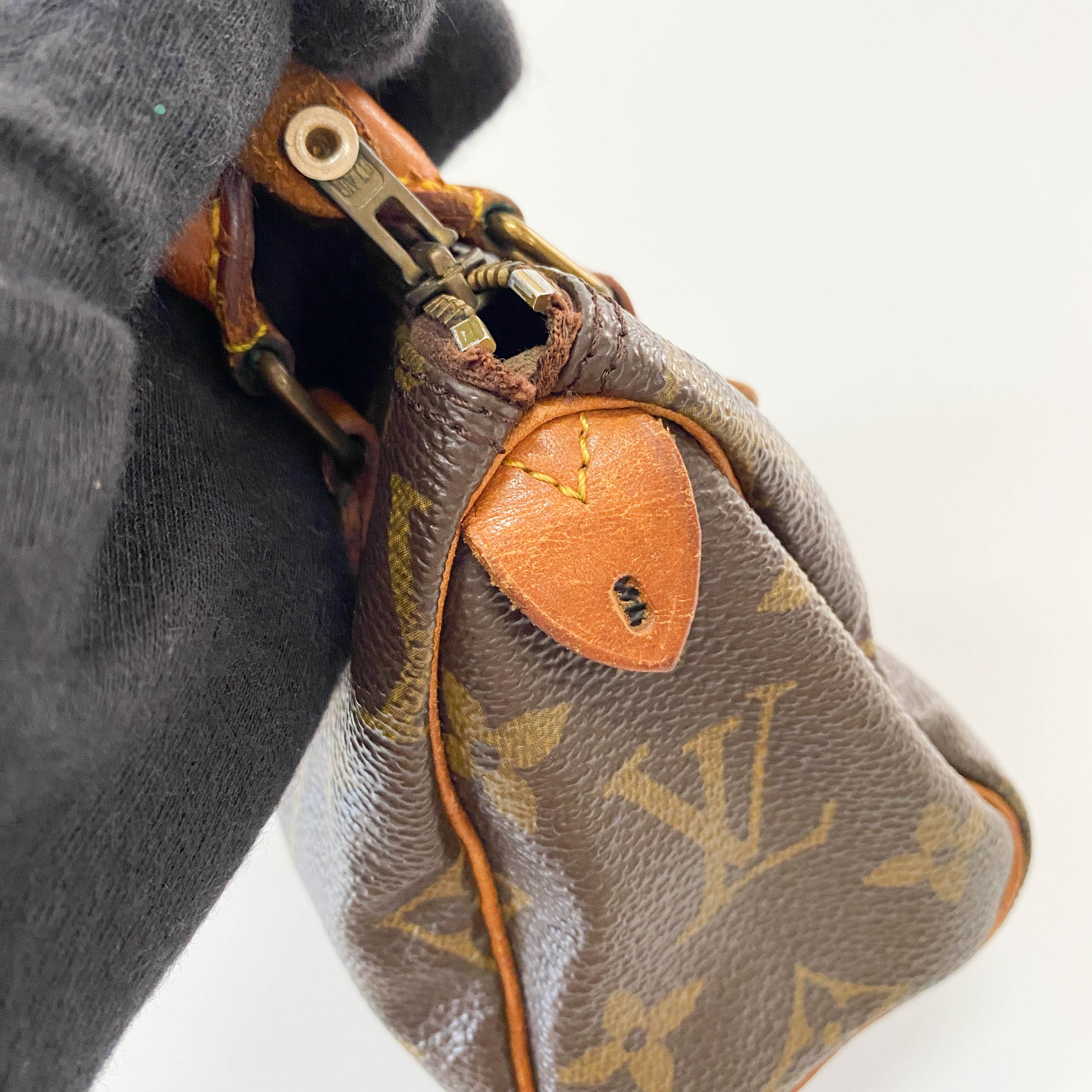 Mini Speedy Brown Monogram Leather Bag