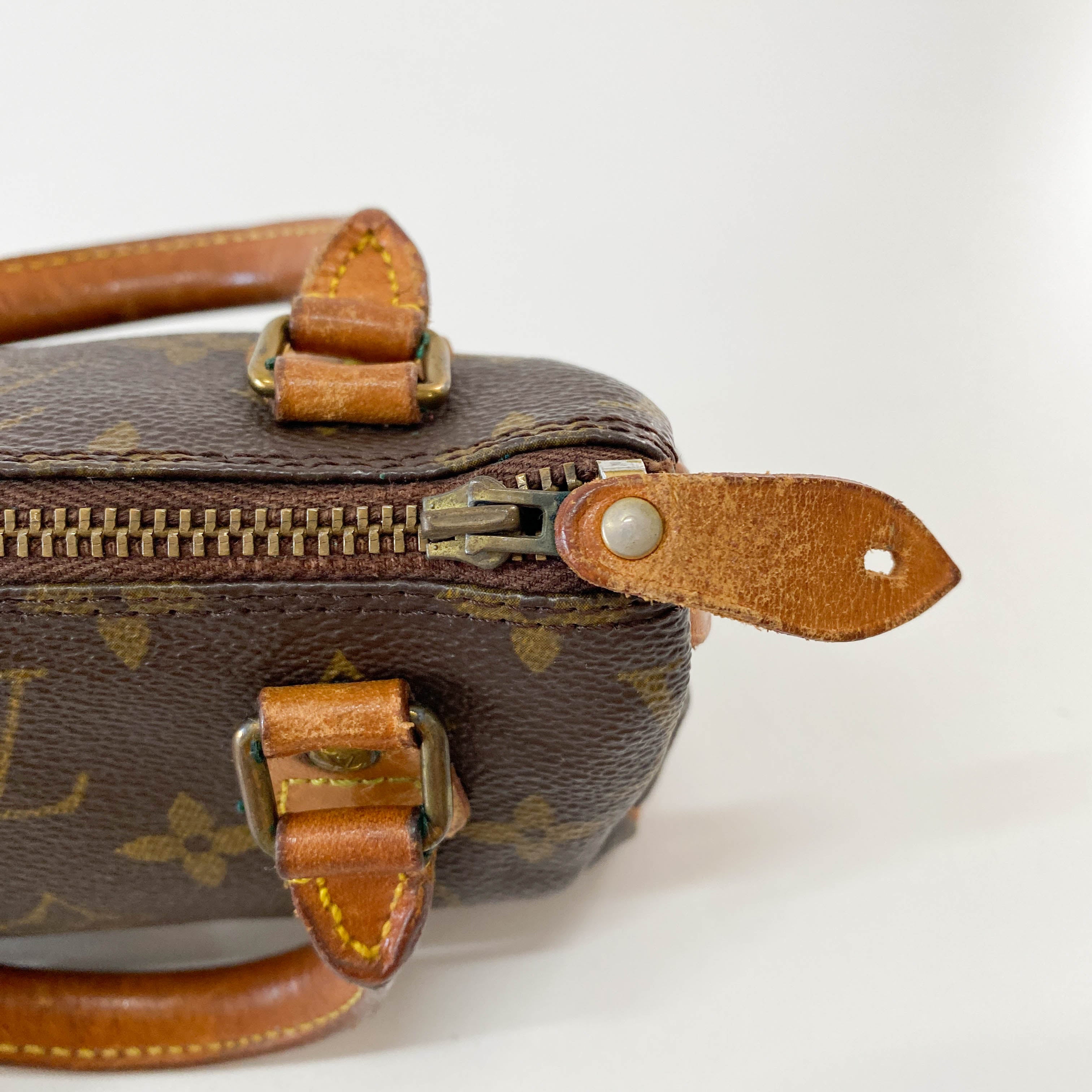 Mini Speedy Brown Monogram Leather Bag