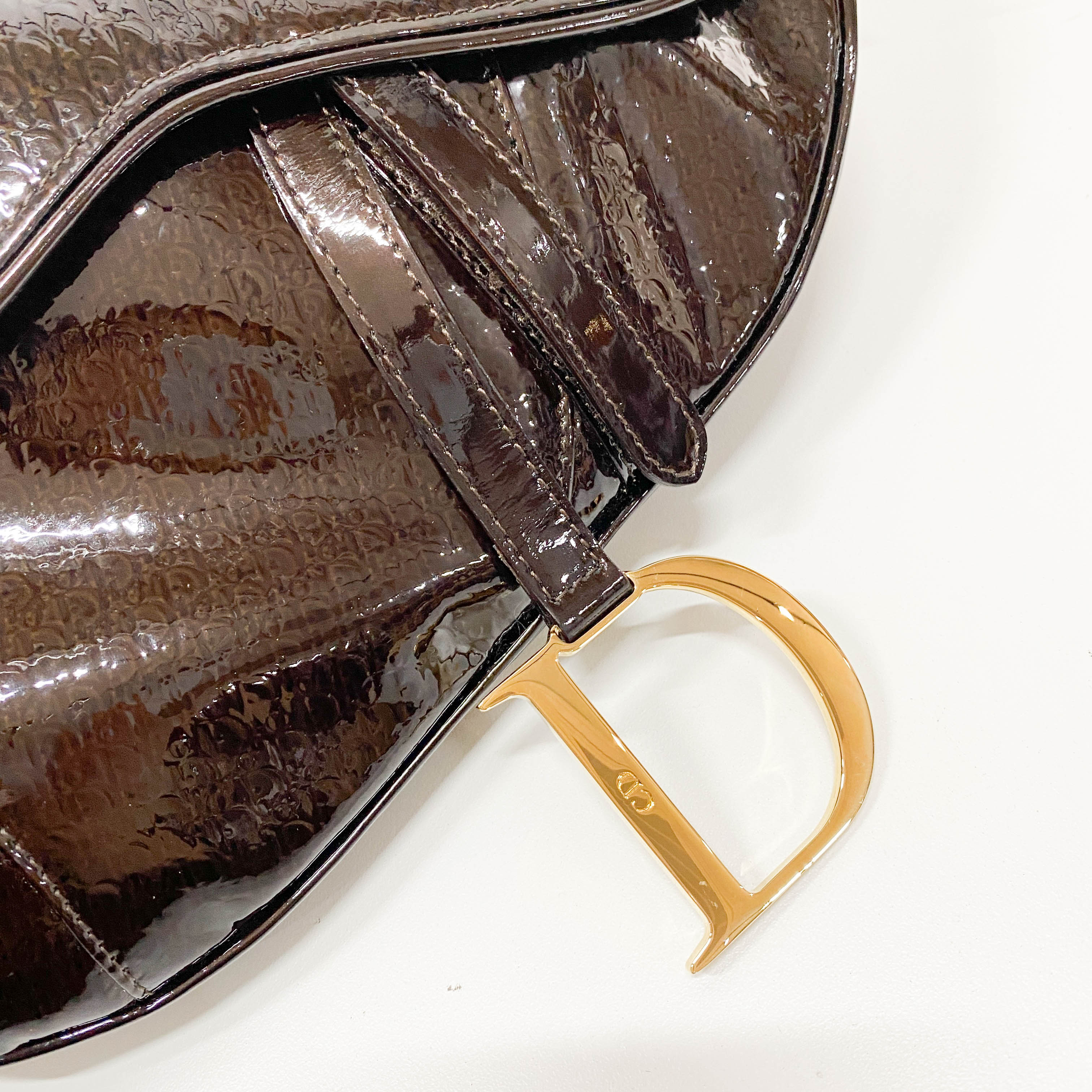 Saddle Trotter Dark Brown Coated Canvas Shoulder Bag