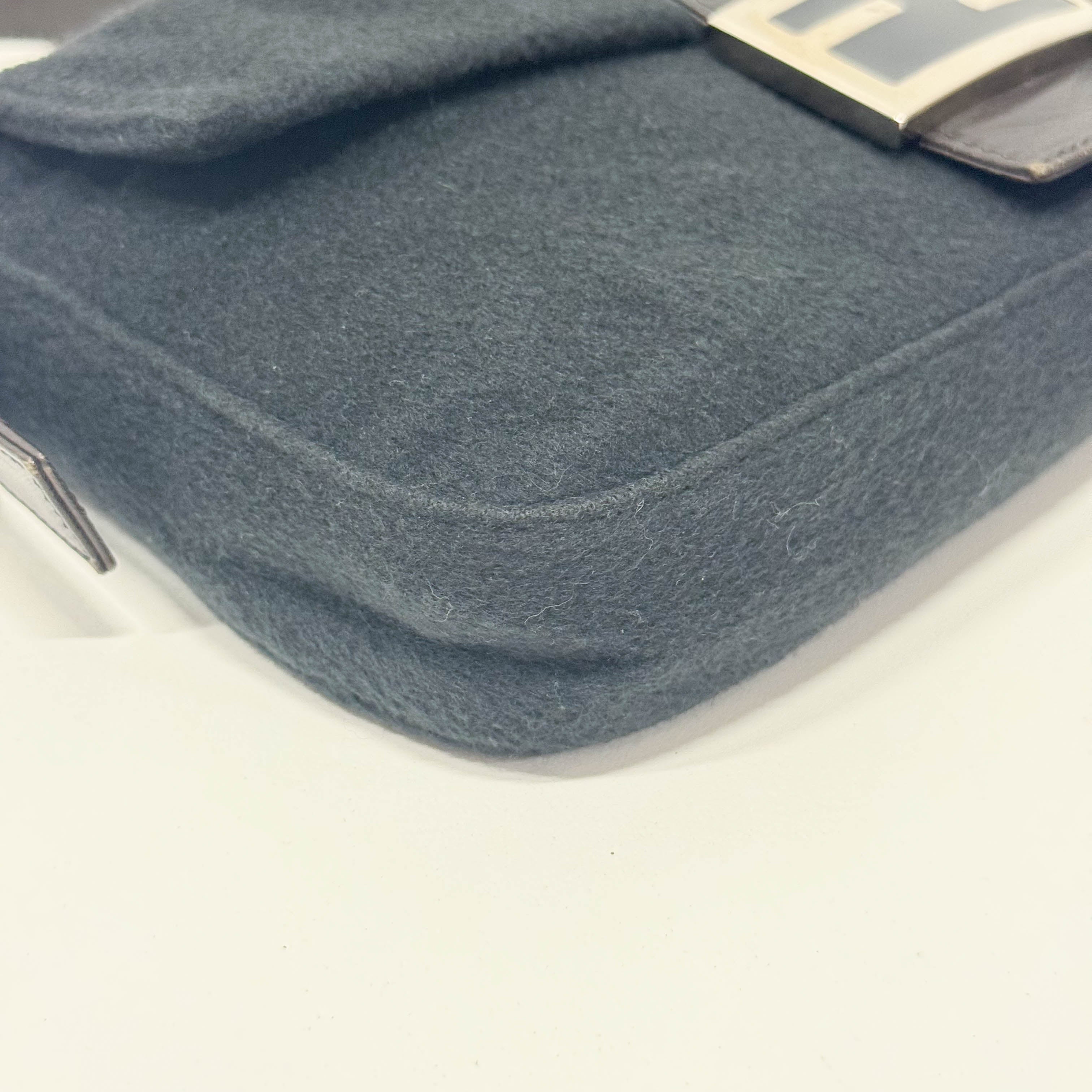 Baguette Black Cashmere Shoulder Bag