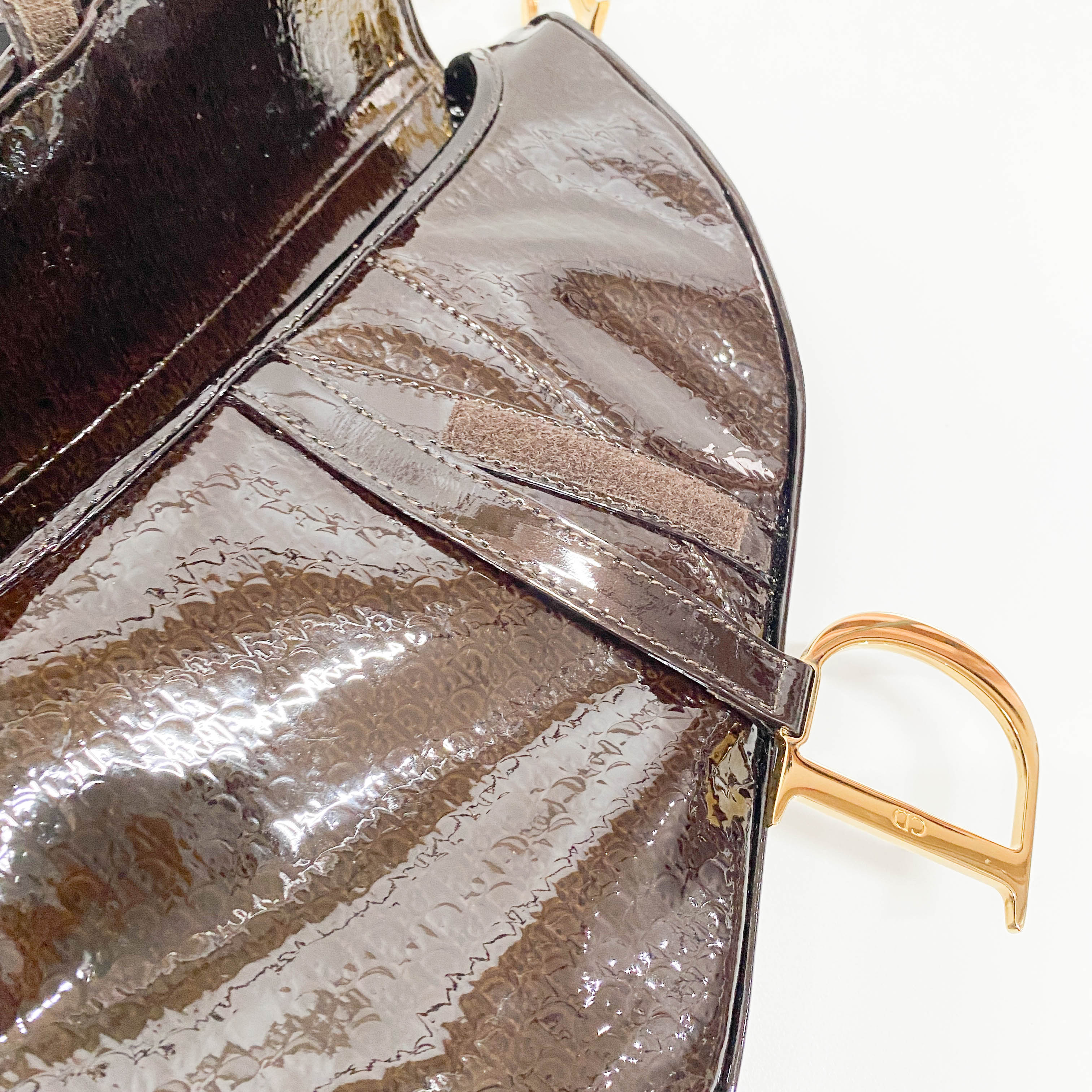 Saddle Trotter Dark Brown Coated Canvas Shoulder Bag