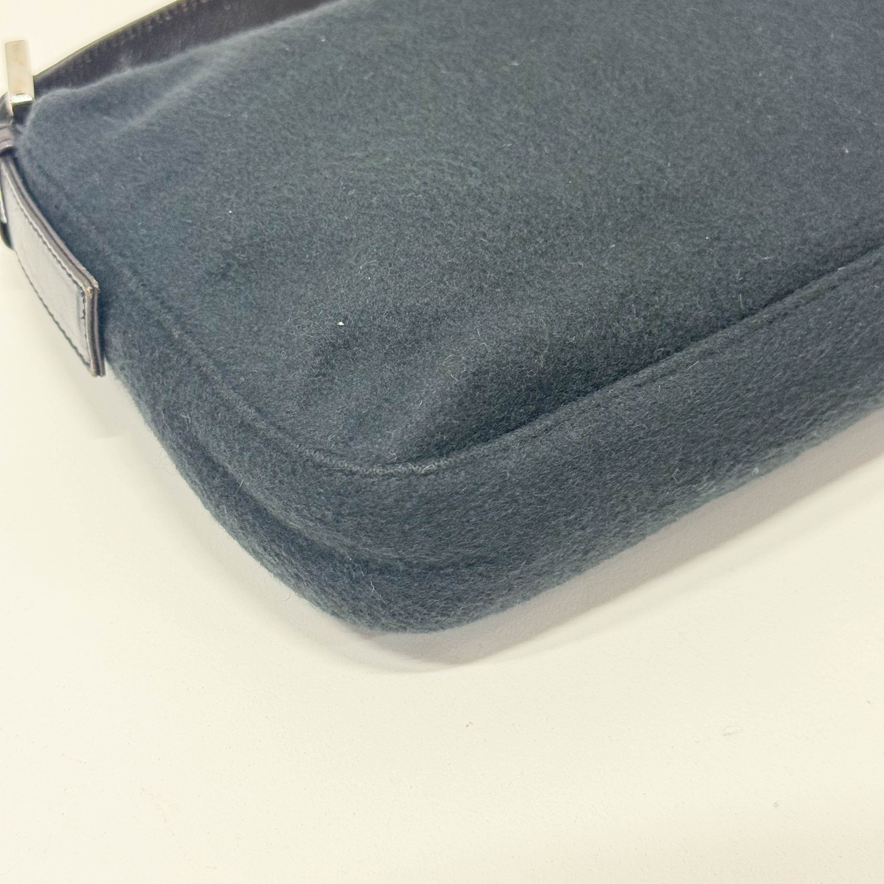 Baguette Black Cashmere Shoulder Bag