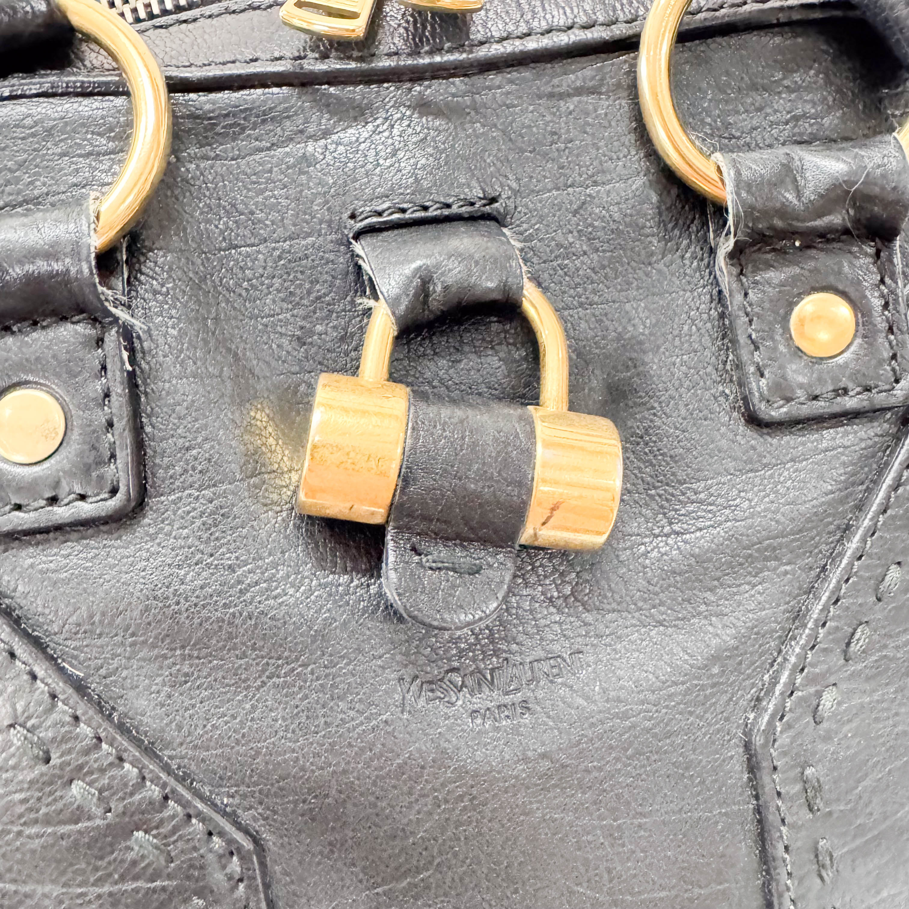 Muse Black Leather Hand Bag