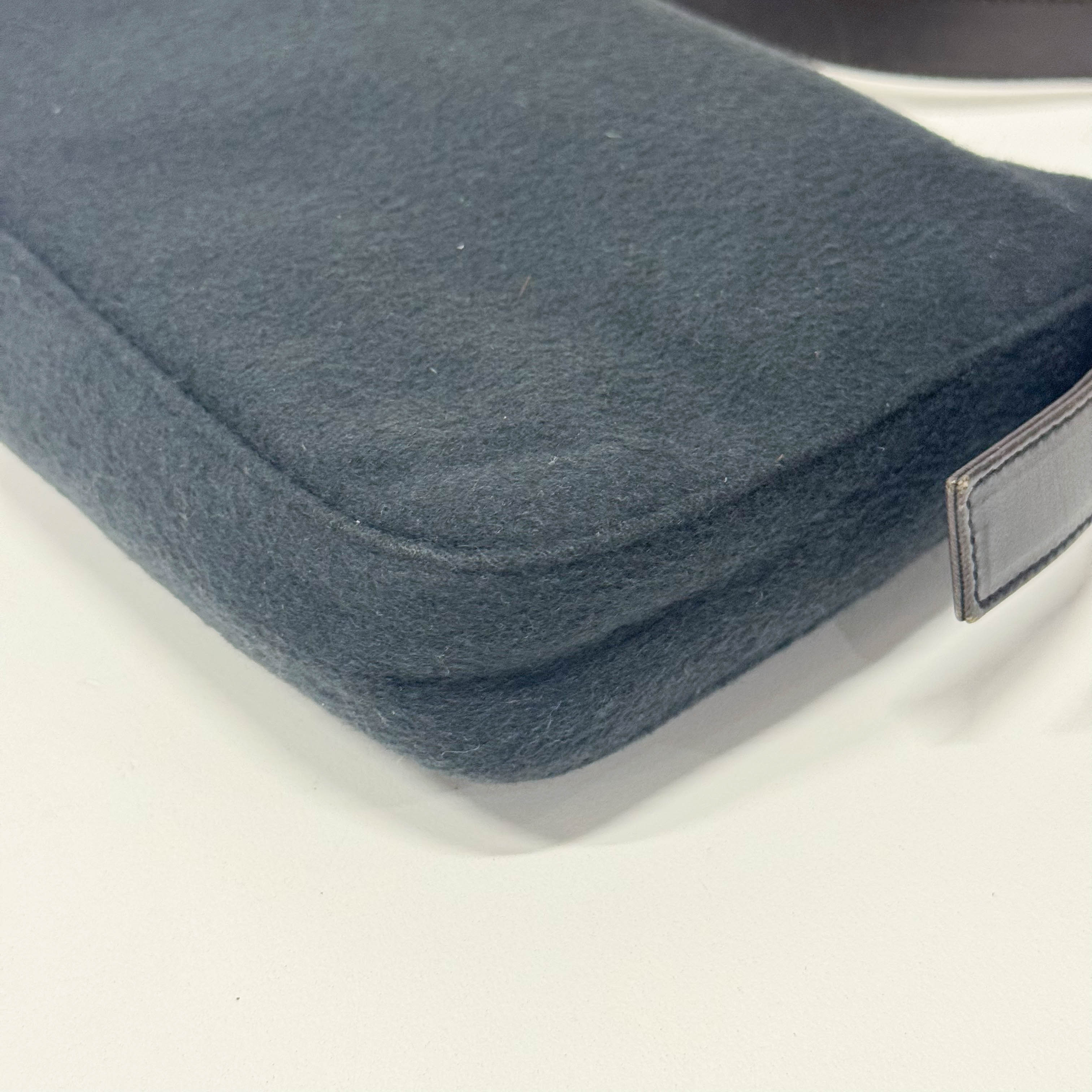 Baguette Black Cashmere Shoulder Bag