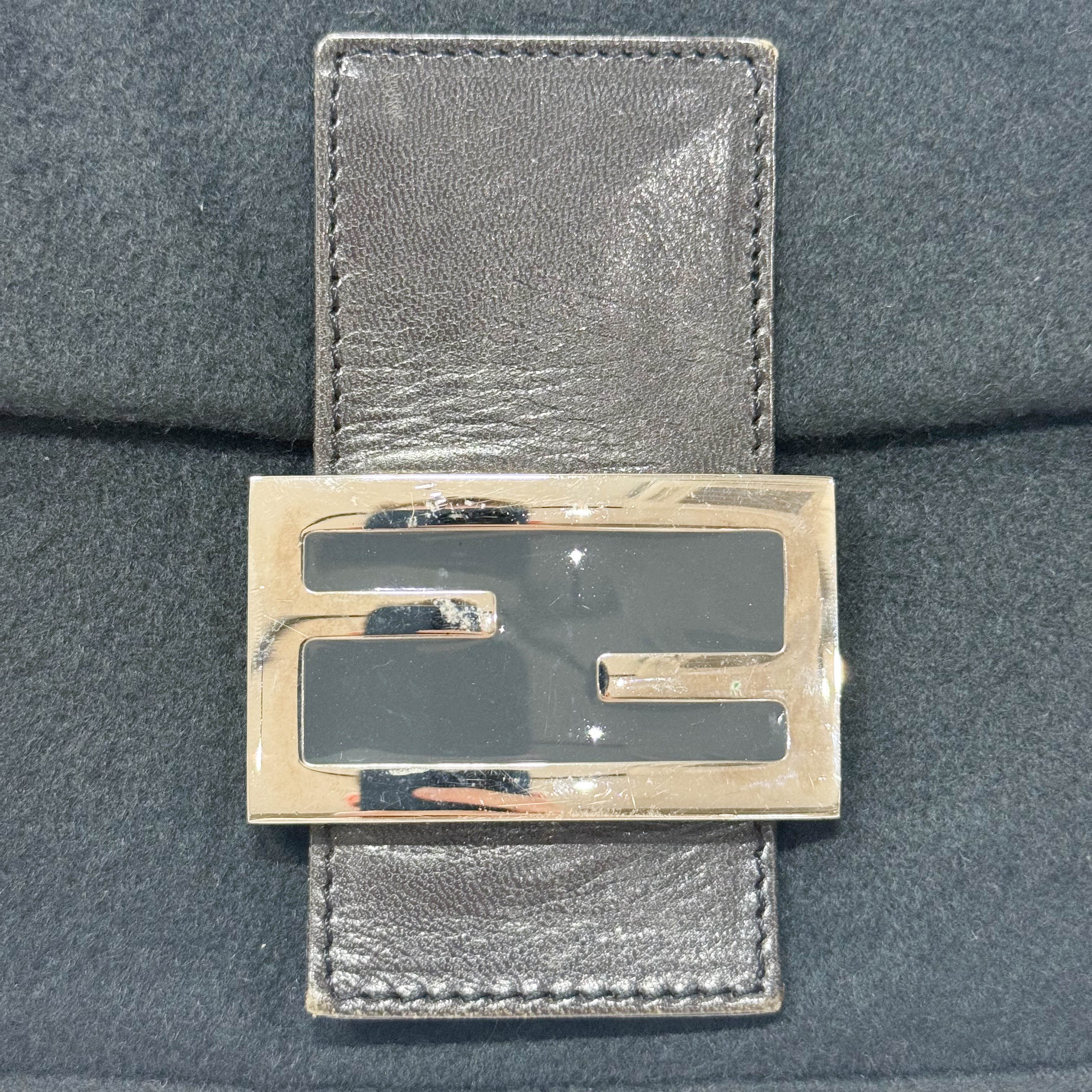 Baguette Black Cashmere Shoulder Bag