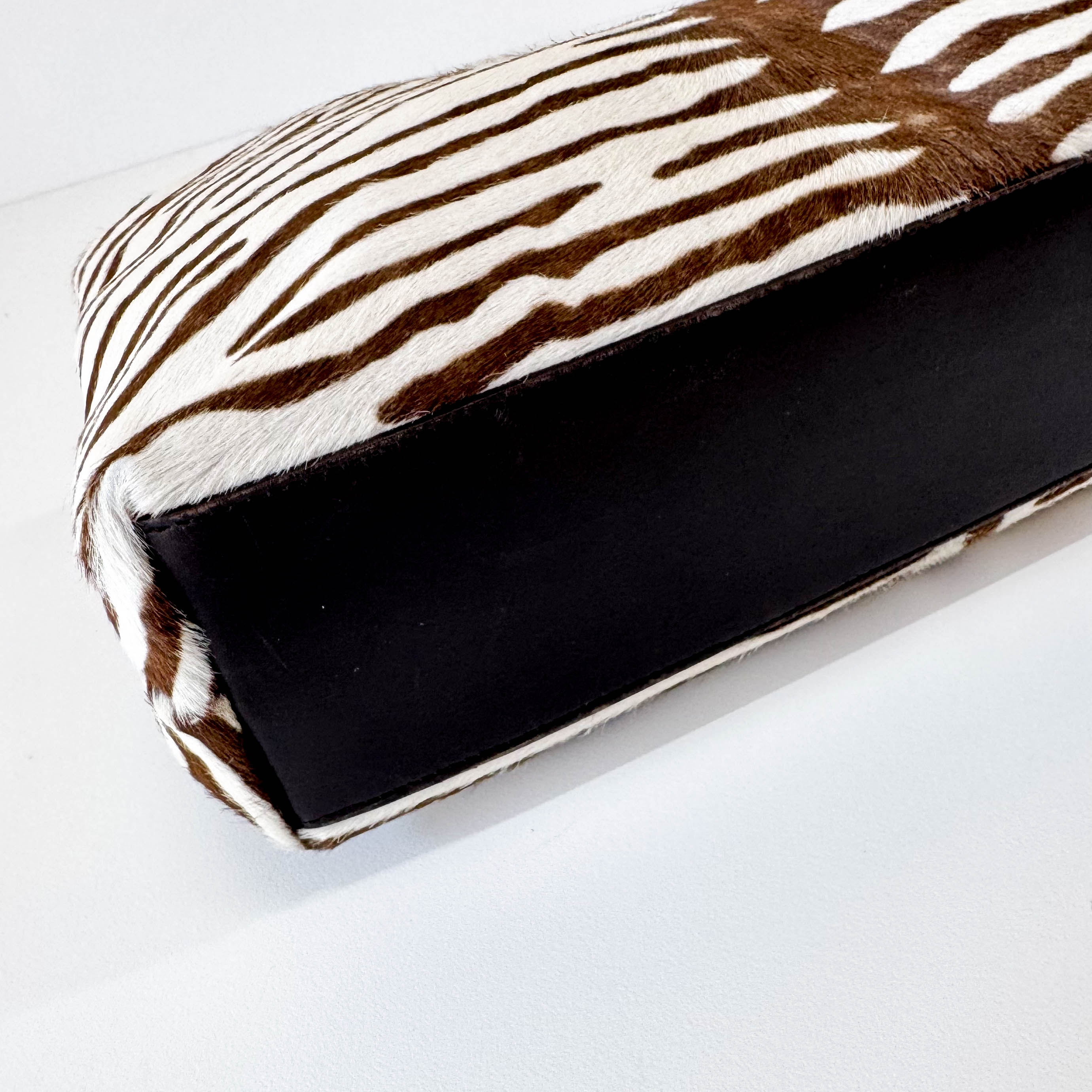 Bow Zebra Pony Hair Top Shoulder Bag