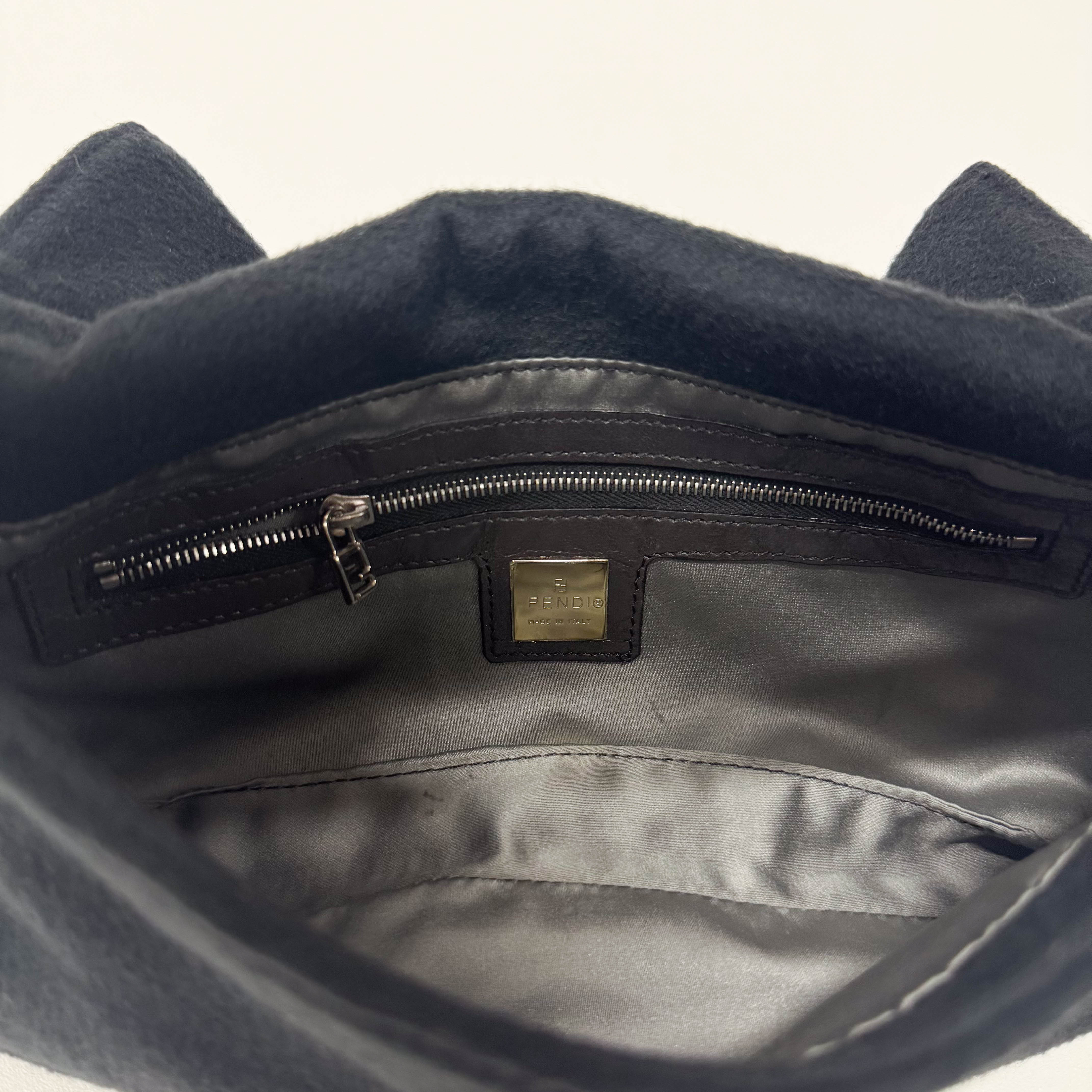Baguette Black Cashmere Shoulder Bag