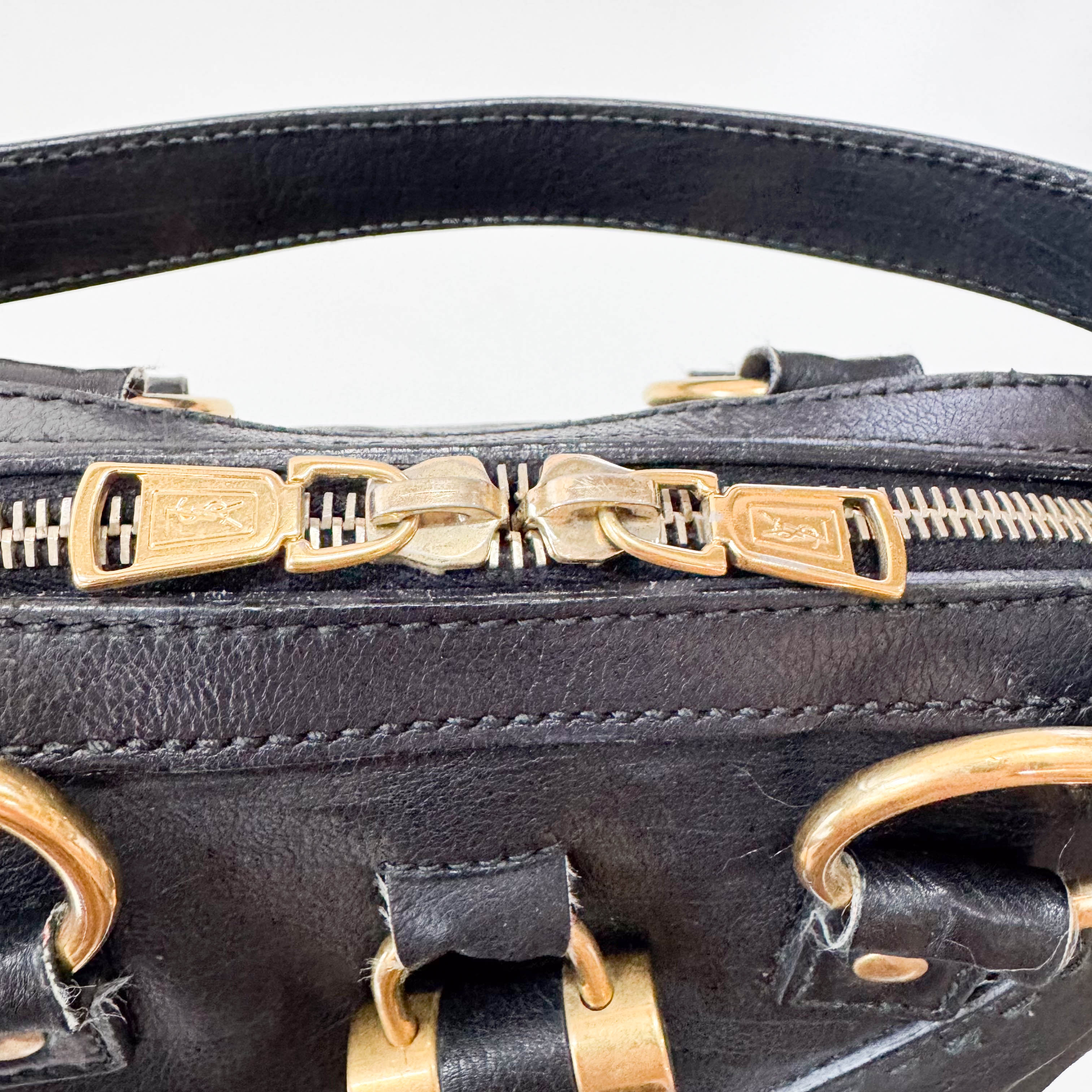 Muse Black Leather Hand Bag