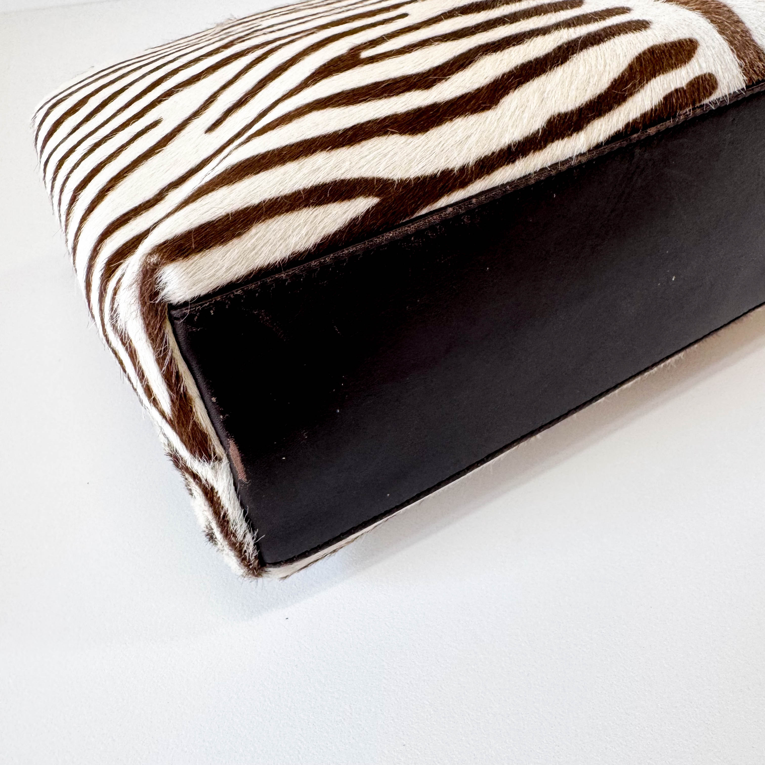 Bow Zebra Pony Hair Top Shoulder Bag