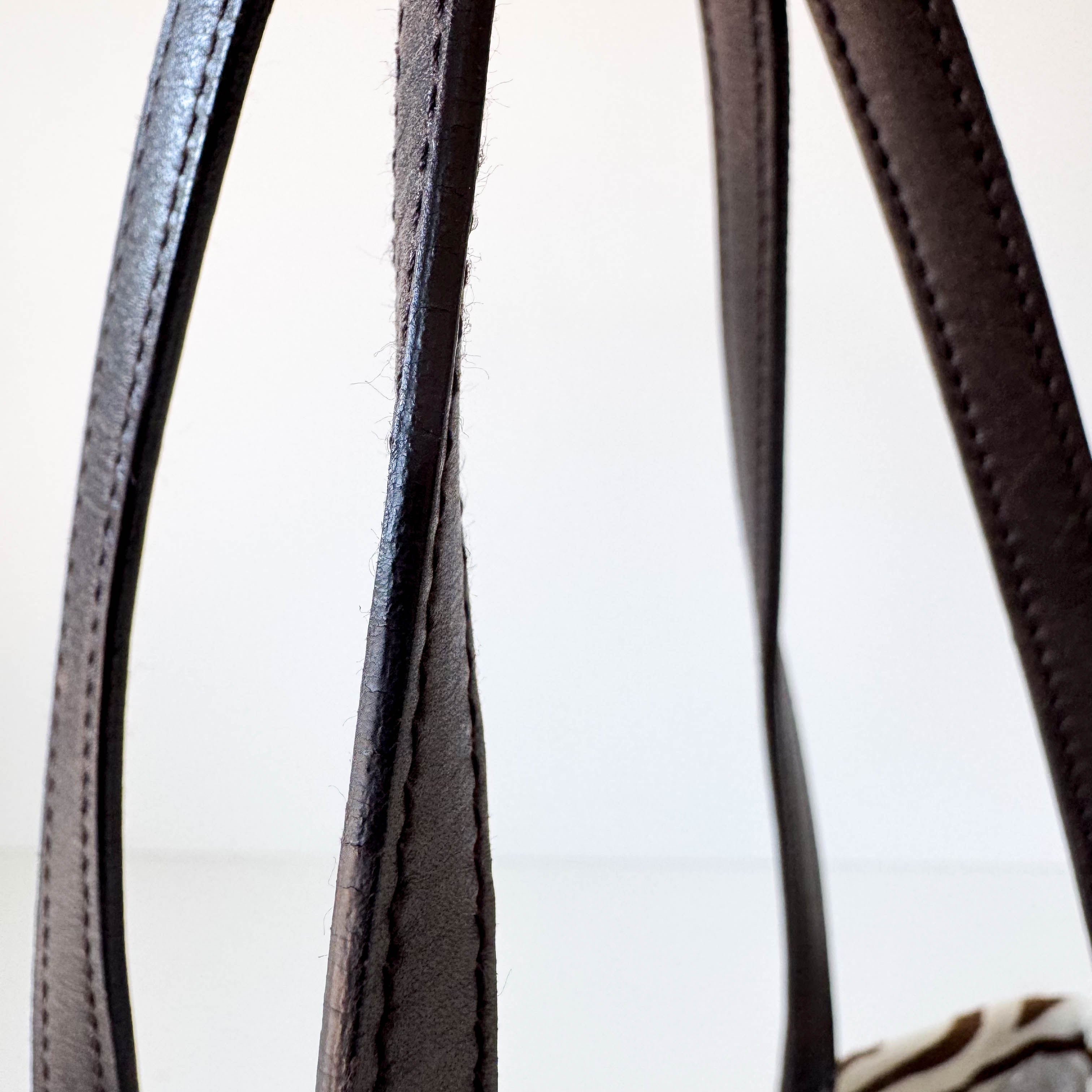 Bow Zebra Pony Hair Top Shoulder Bag