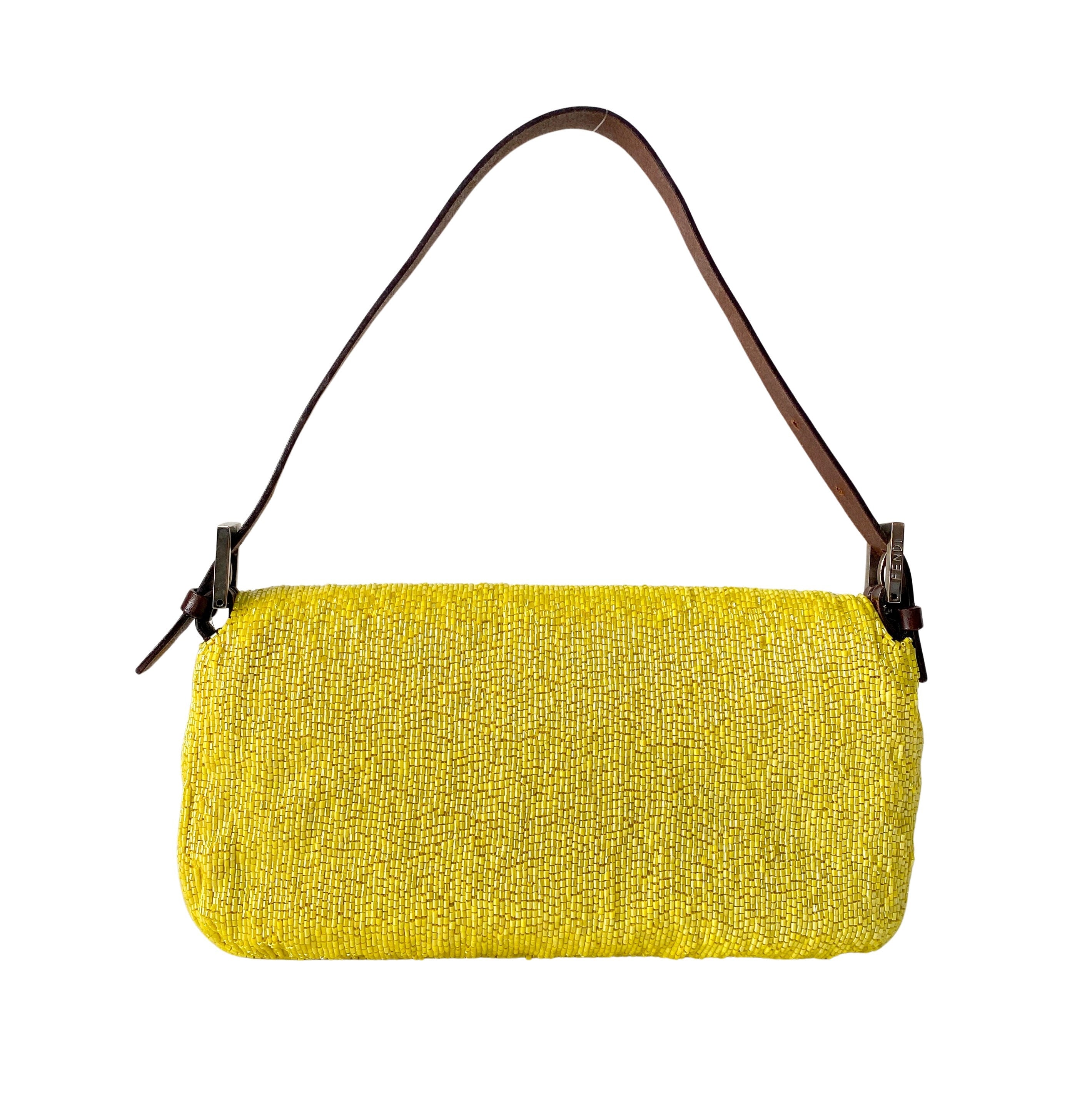 Baguette Yellow Beads Shoulder Bag