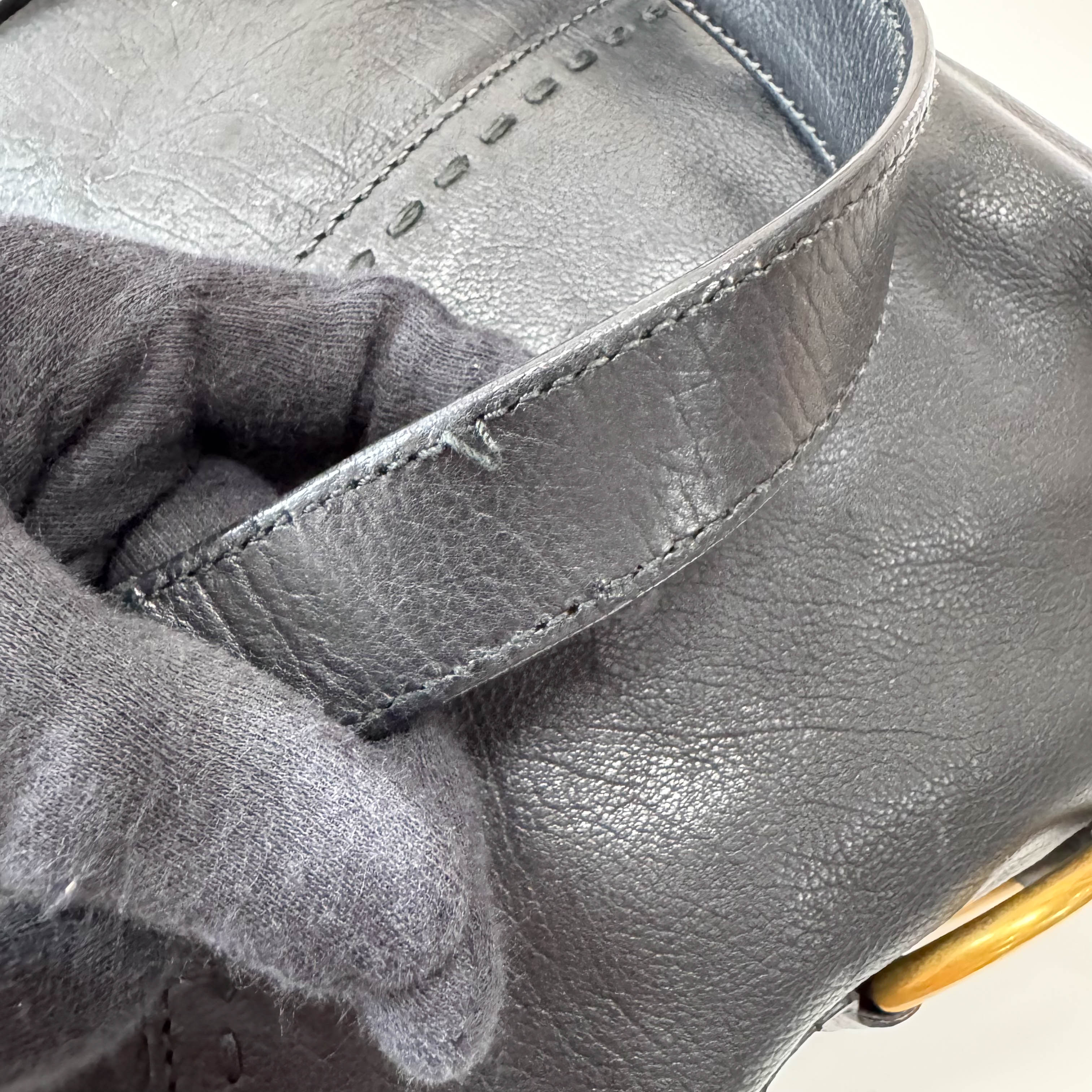 Muse Black Leather Hand Bag