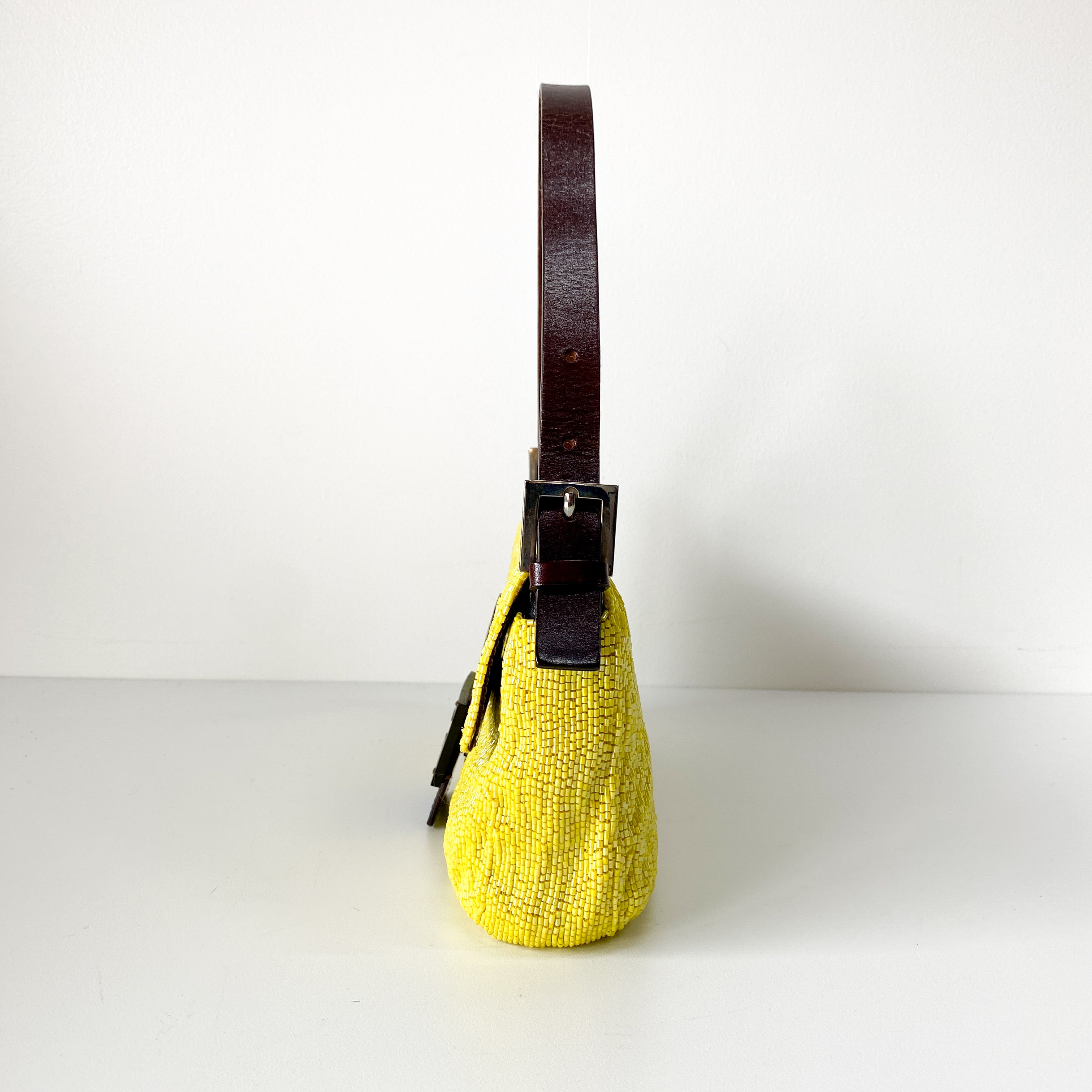 Baguette Yellow Beads Shoulder Bag