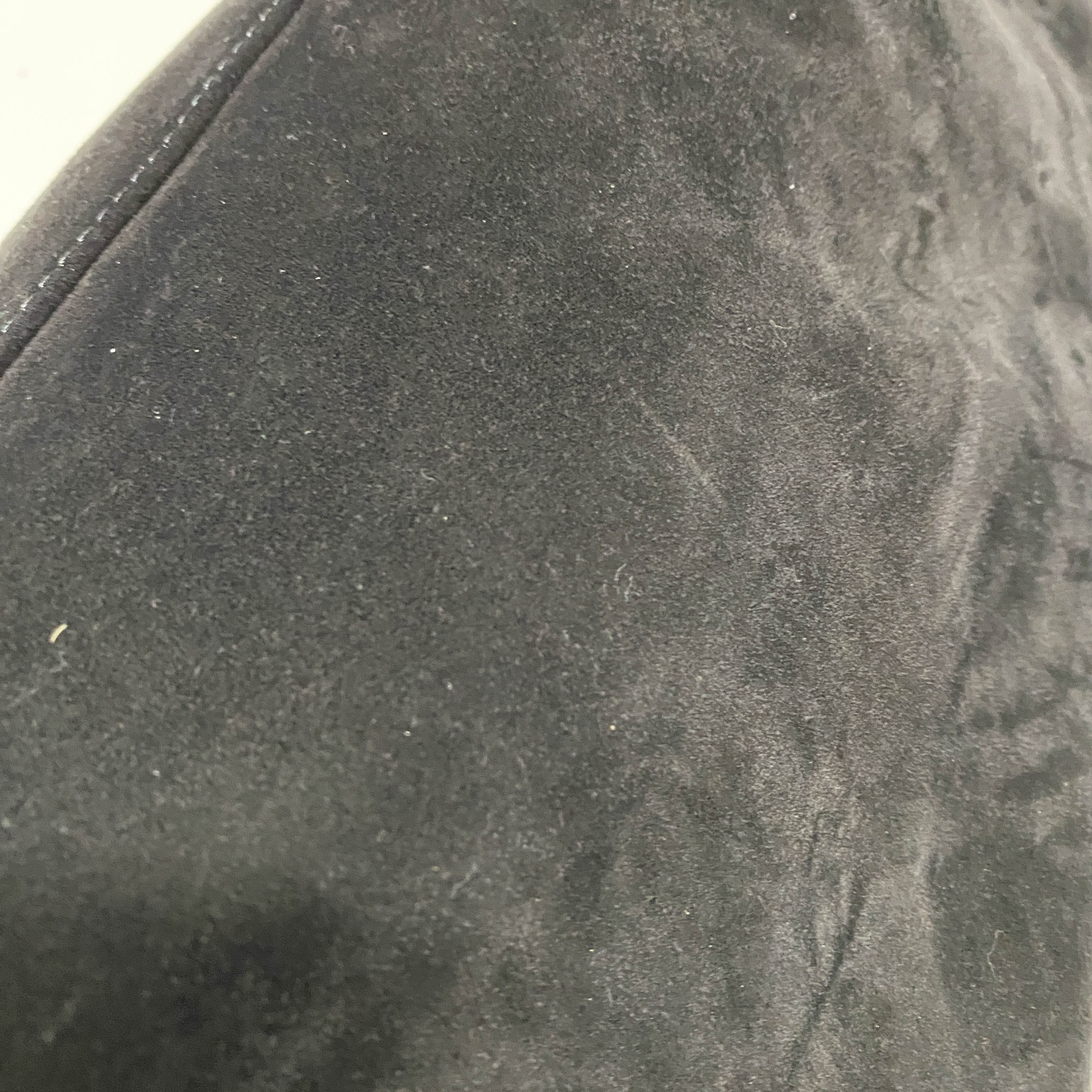 Cabas Black Suede Shoulder Bag