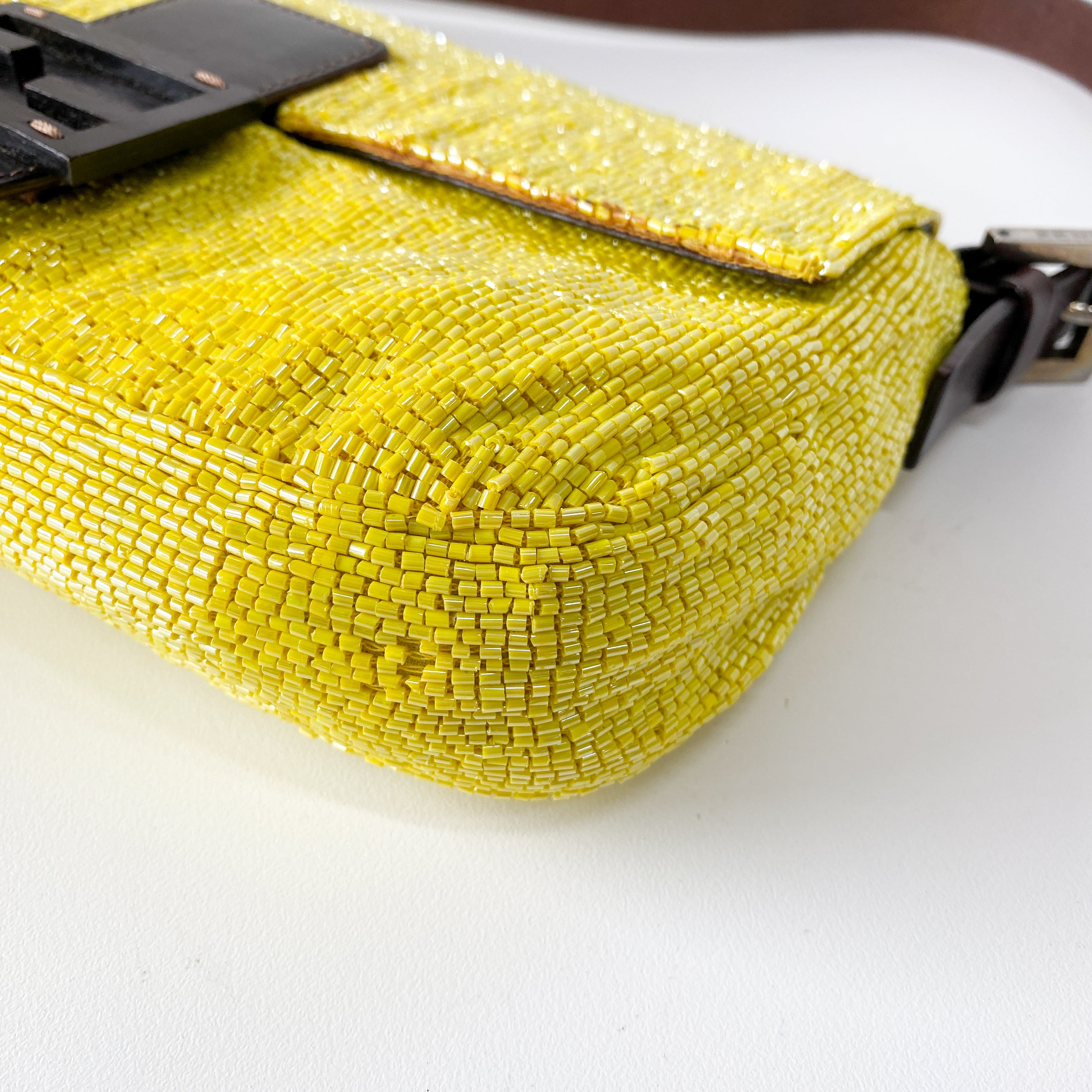 Baguette Yellow Beads Shoulder Bag