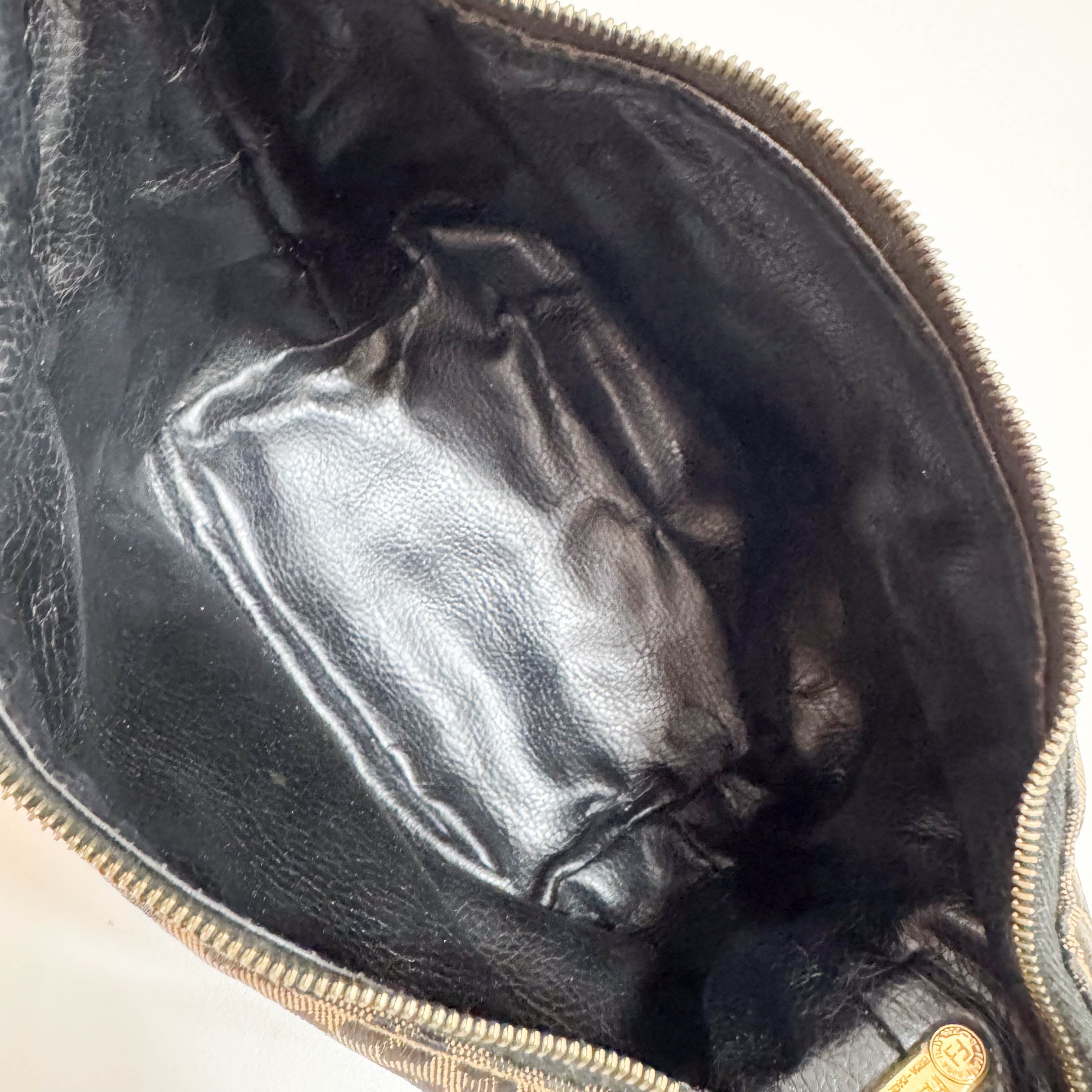 Vintage Brown Large Leopard Canvas Pouch