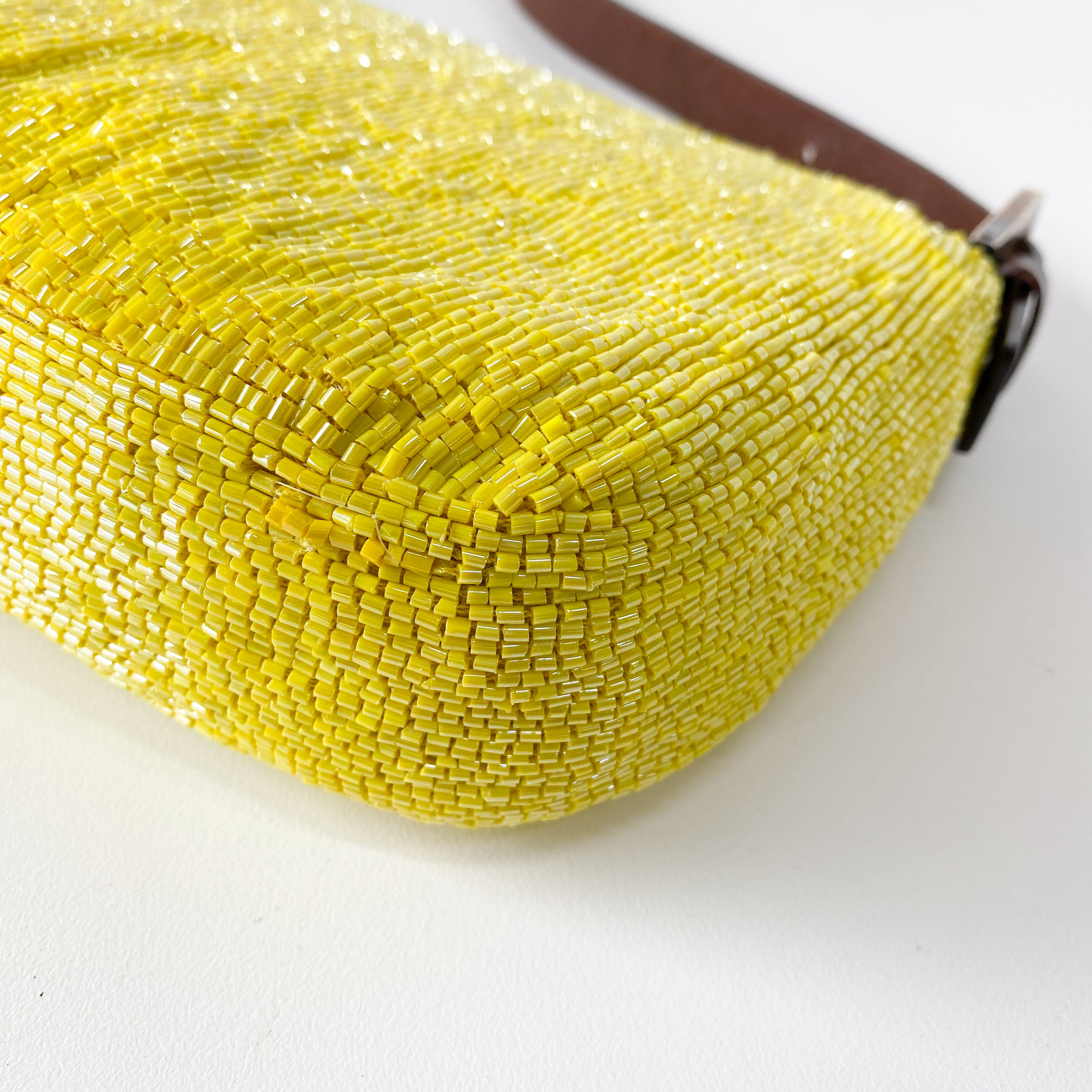 Baguette Yellow Beads Shoulder Bag