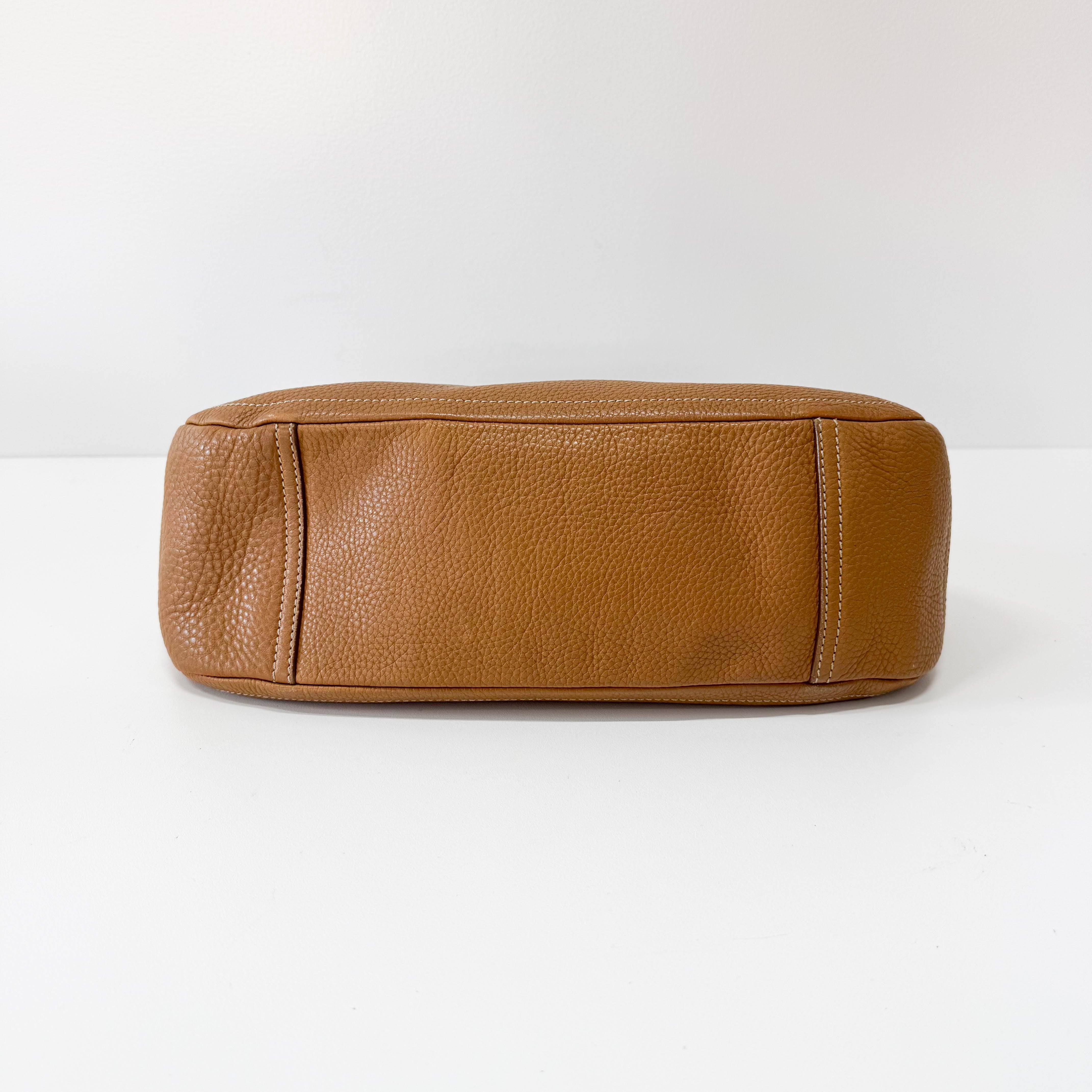 Brown Leather Hobo Shoulder Bag