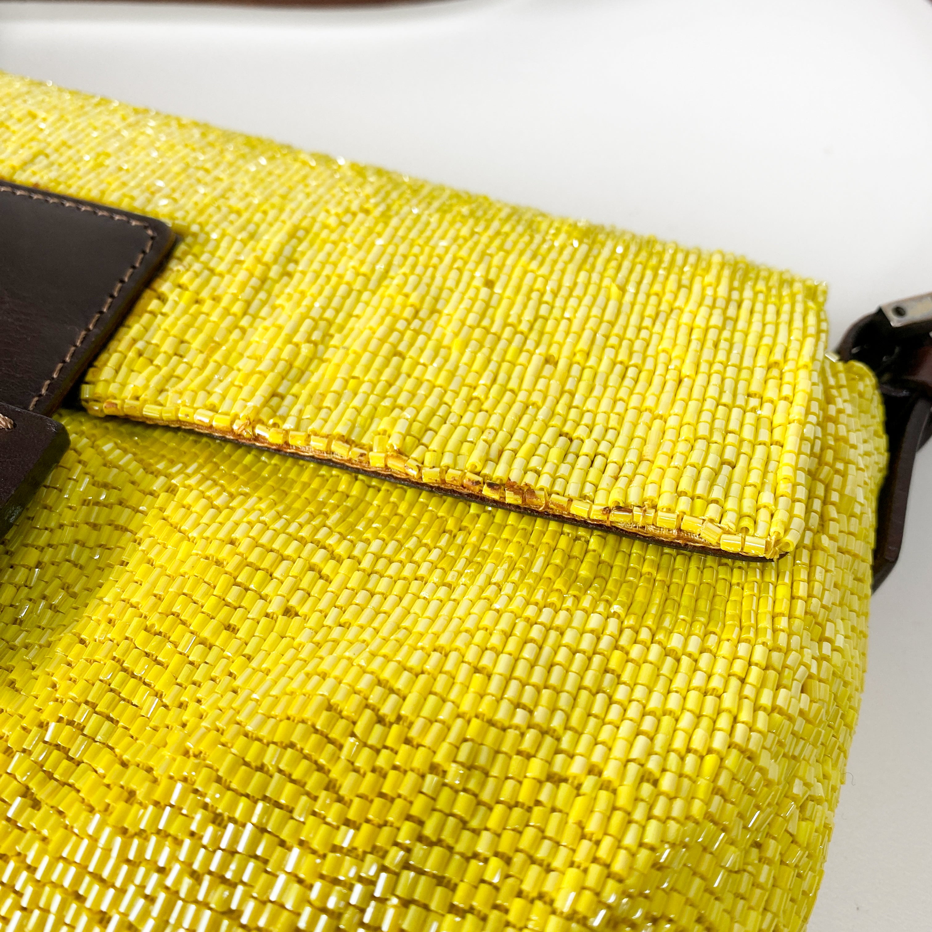 Baguette Yellow Beads Shoulder Bag