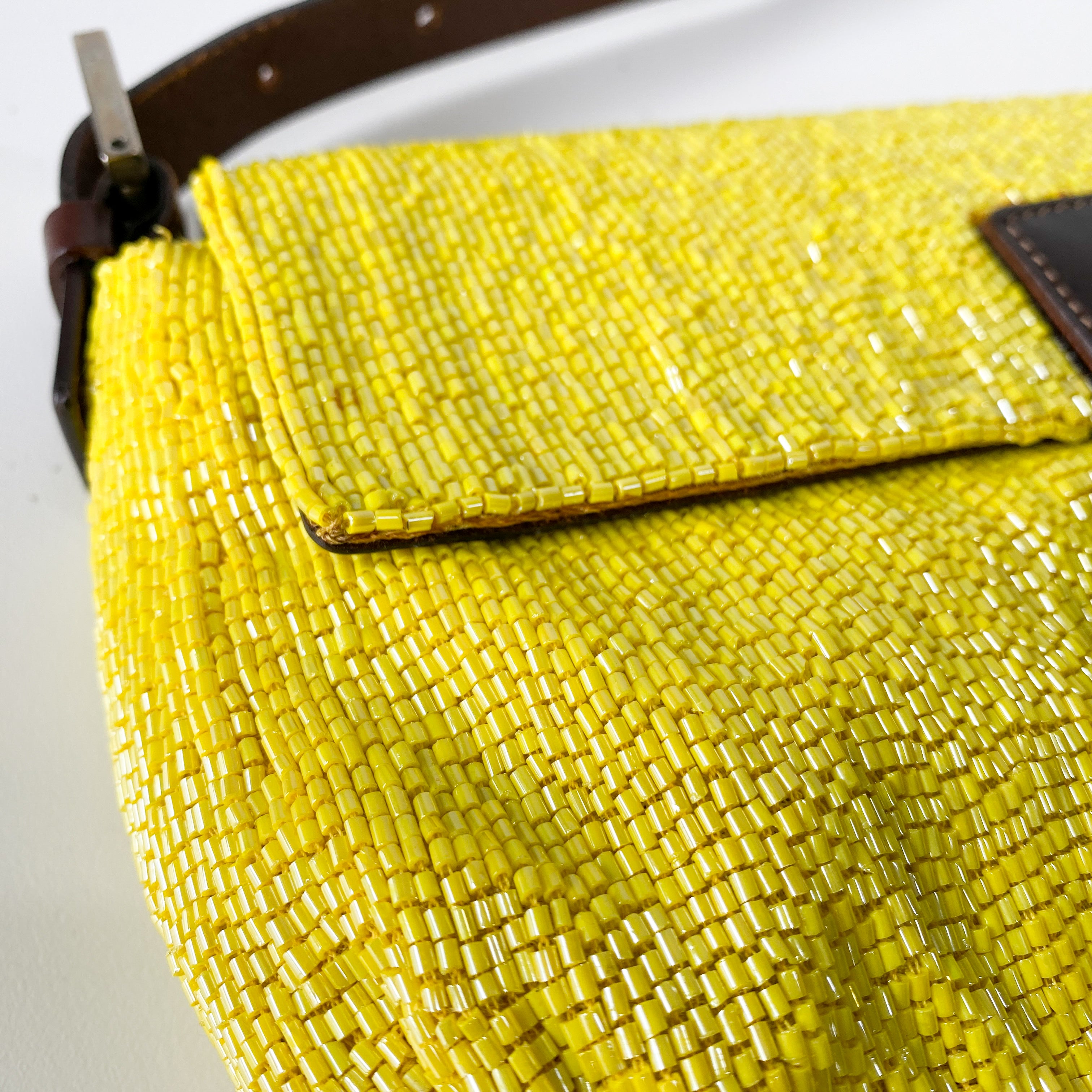Baguette Yellow Beads Shoulder Bag