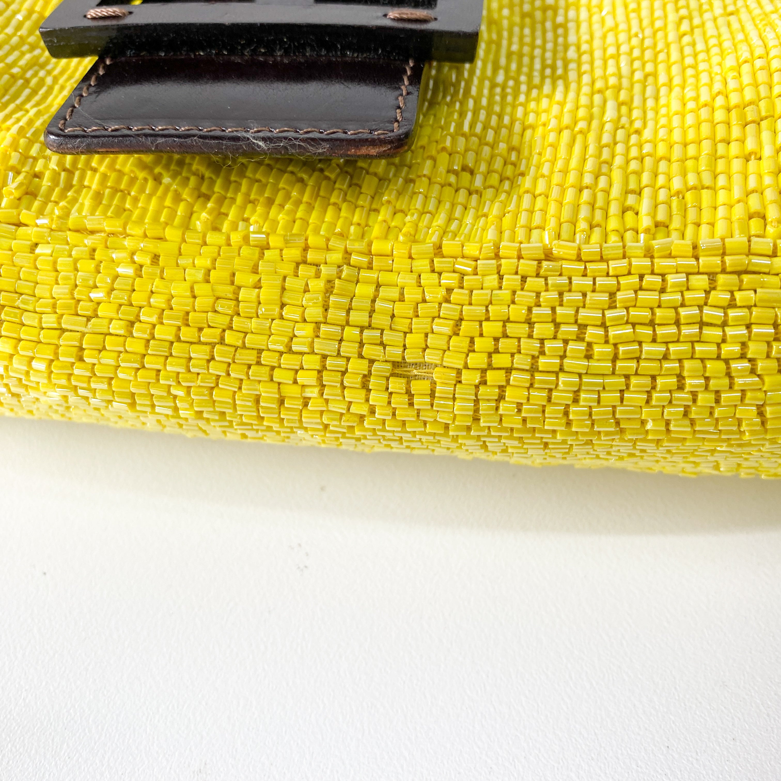 Baguette Yellow Beads Shoulder Bag