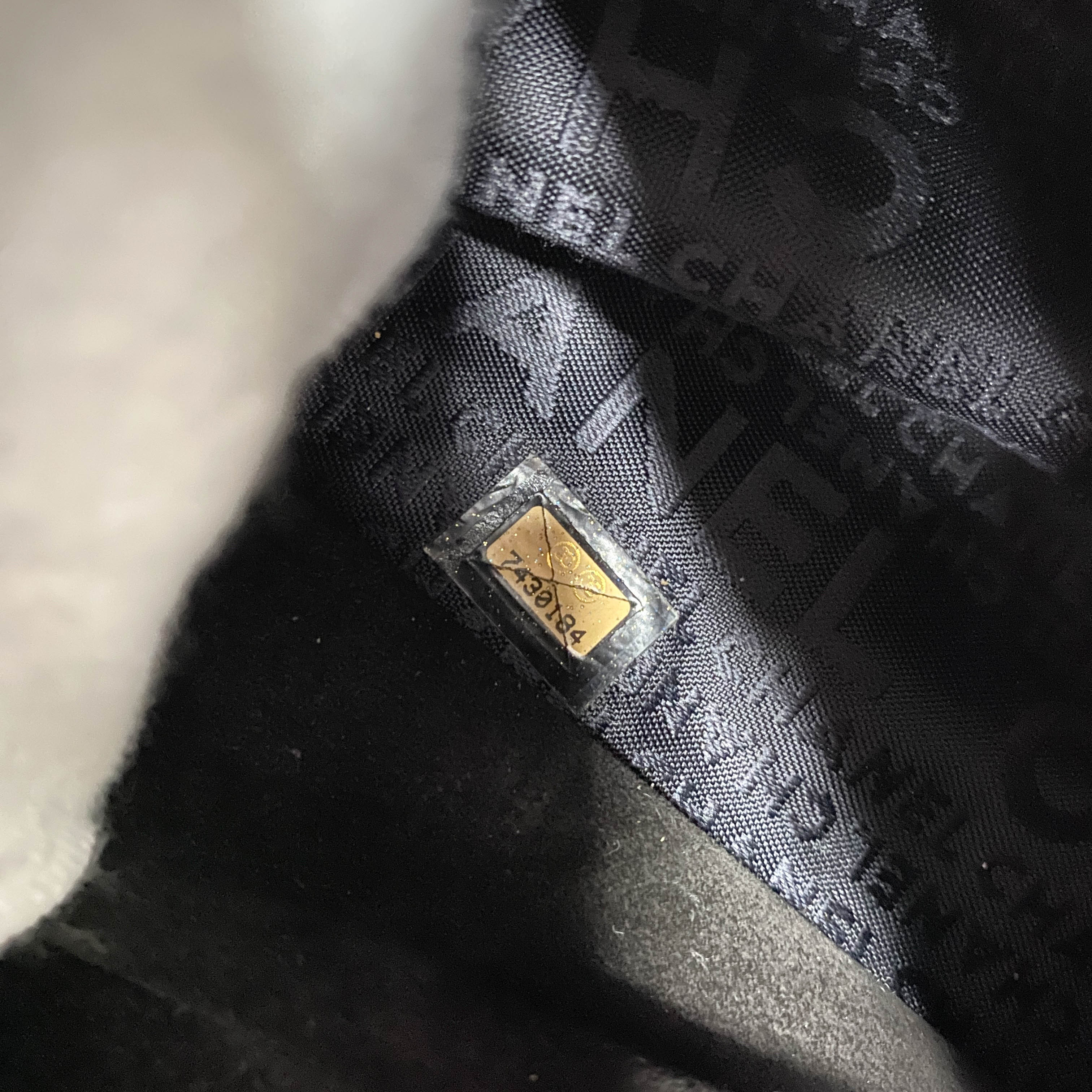 Cabas Black Suede Shoulder Bag