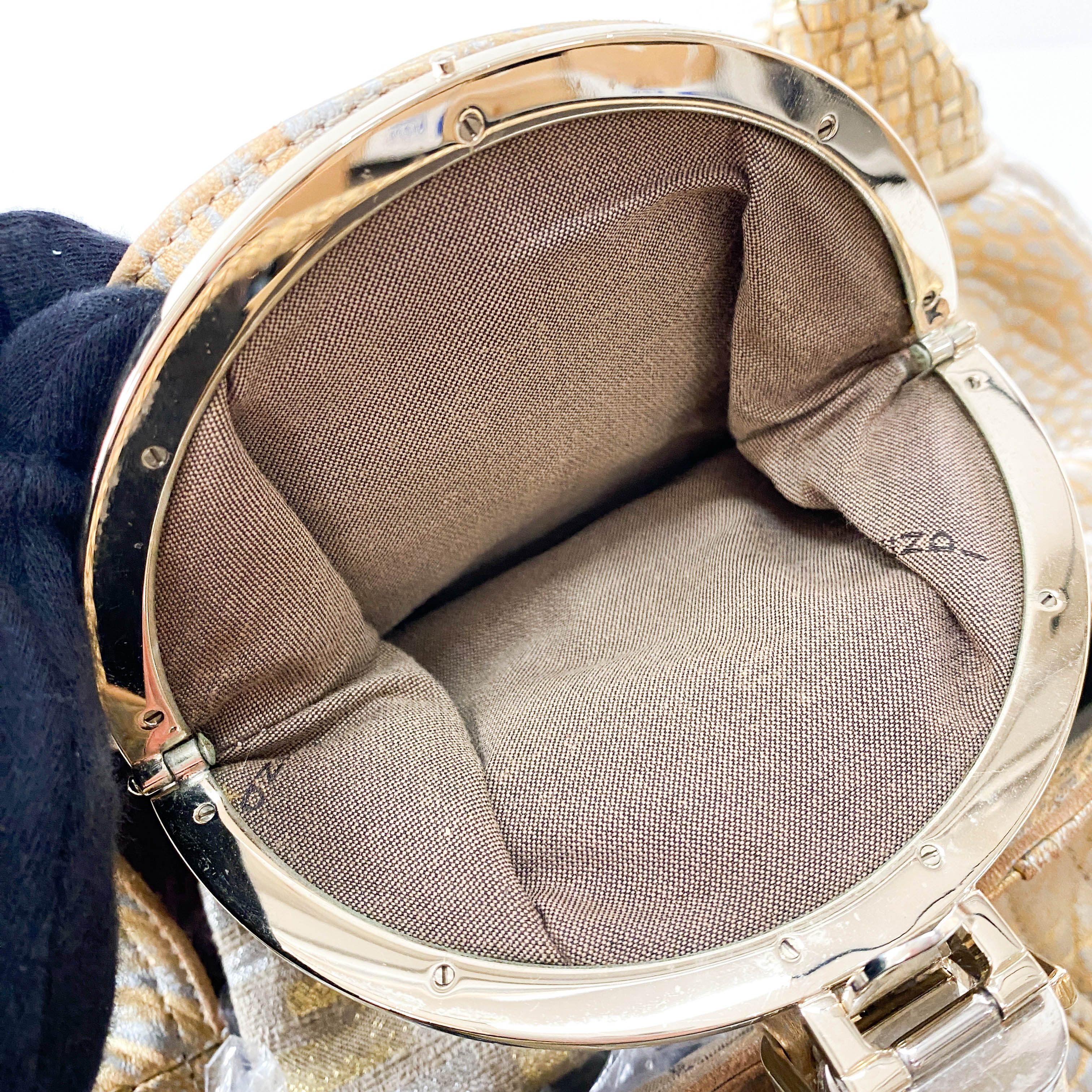 Spy Gold Leather Shoulder Bag