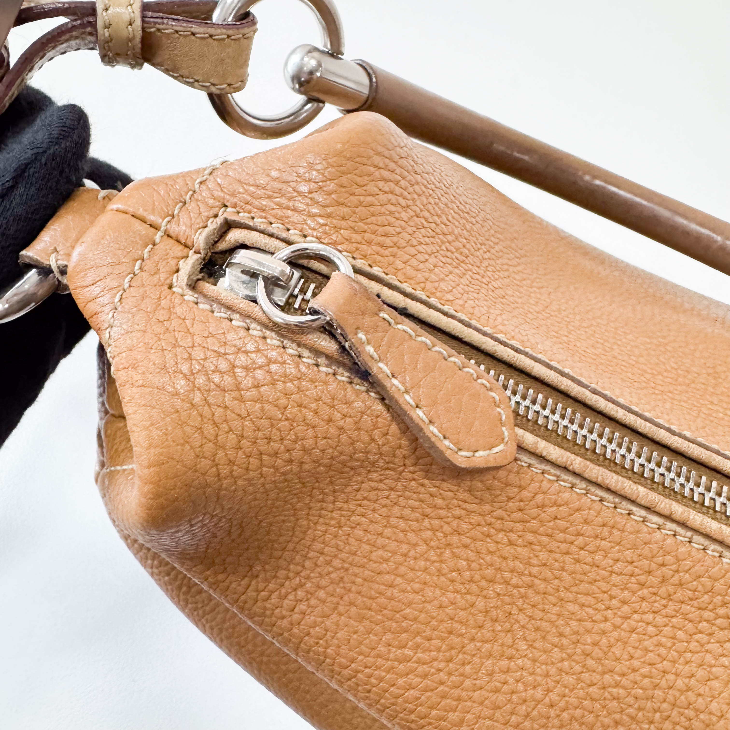 Brown Leather Hobo Shoulder Bag