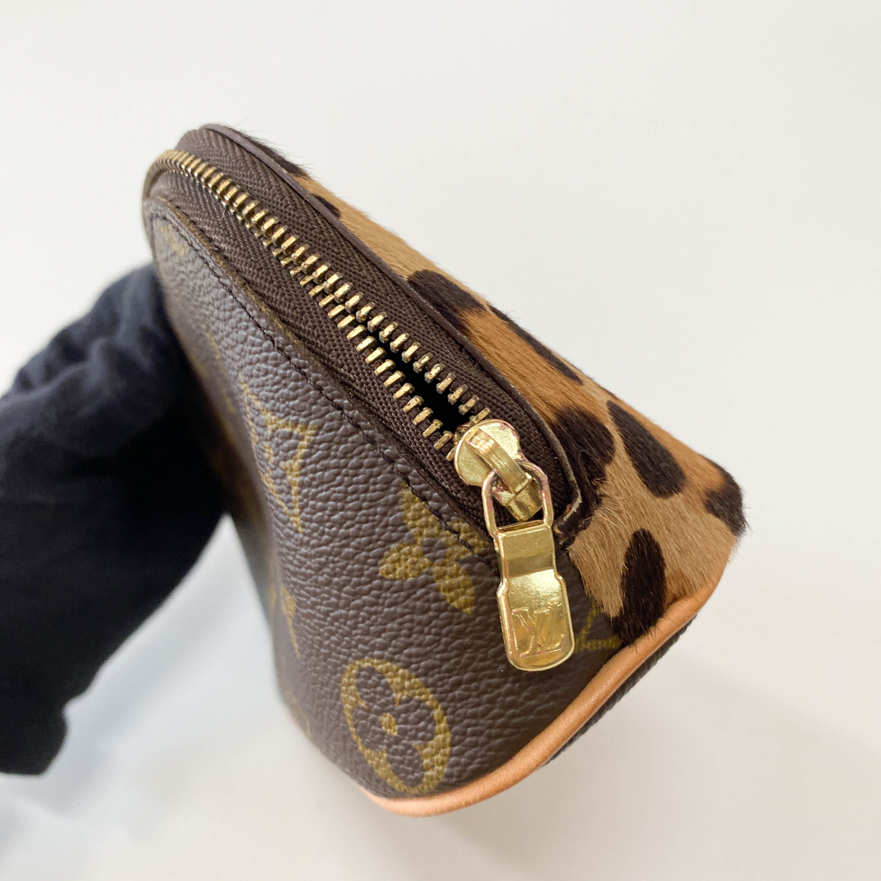 Azzedine Alaia Monogram Brown Leopard Leather Bag