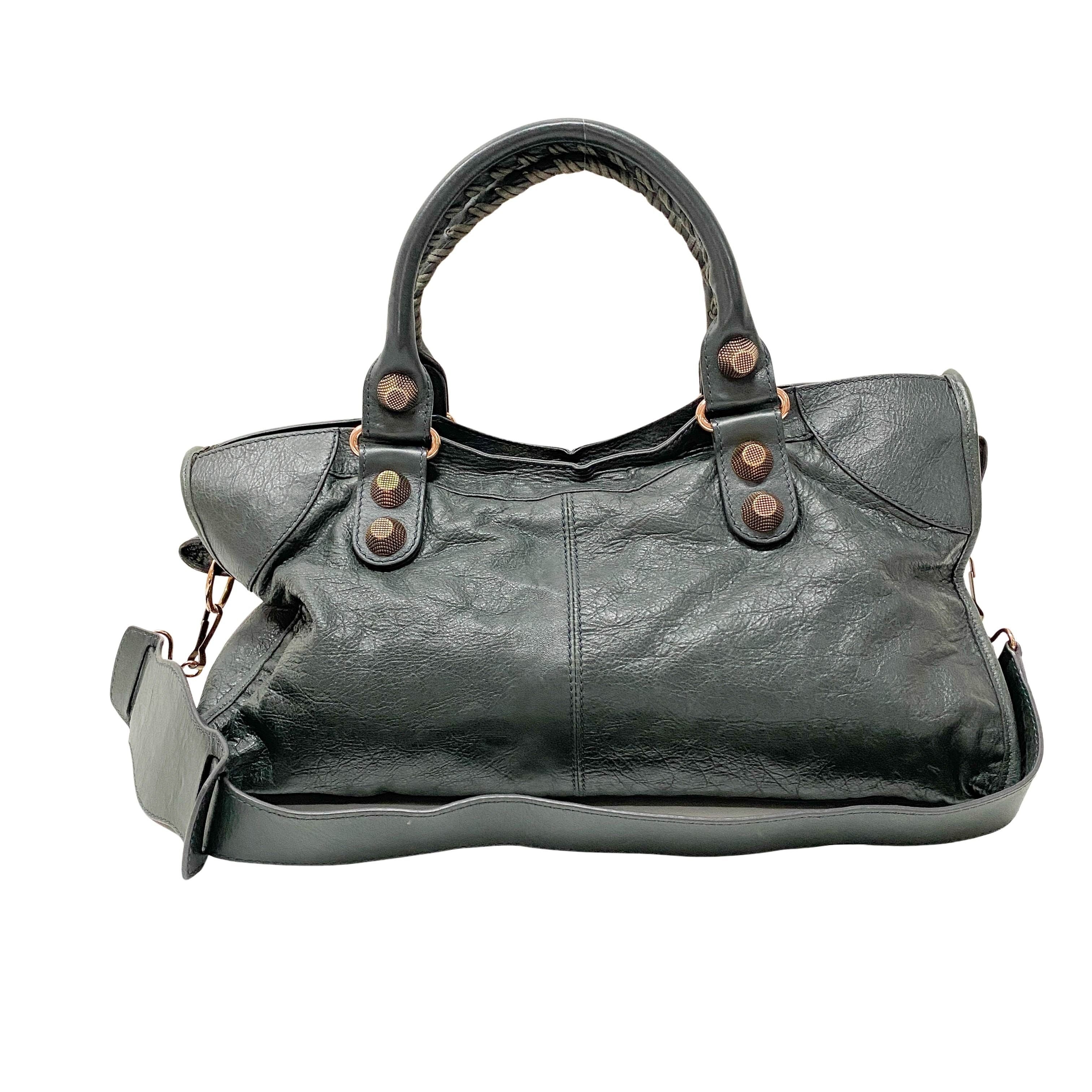 The Giant City 21 Grey Calfskin Two Way Bag