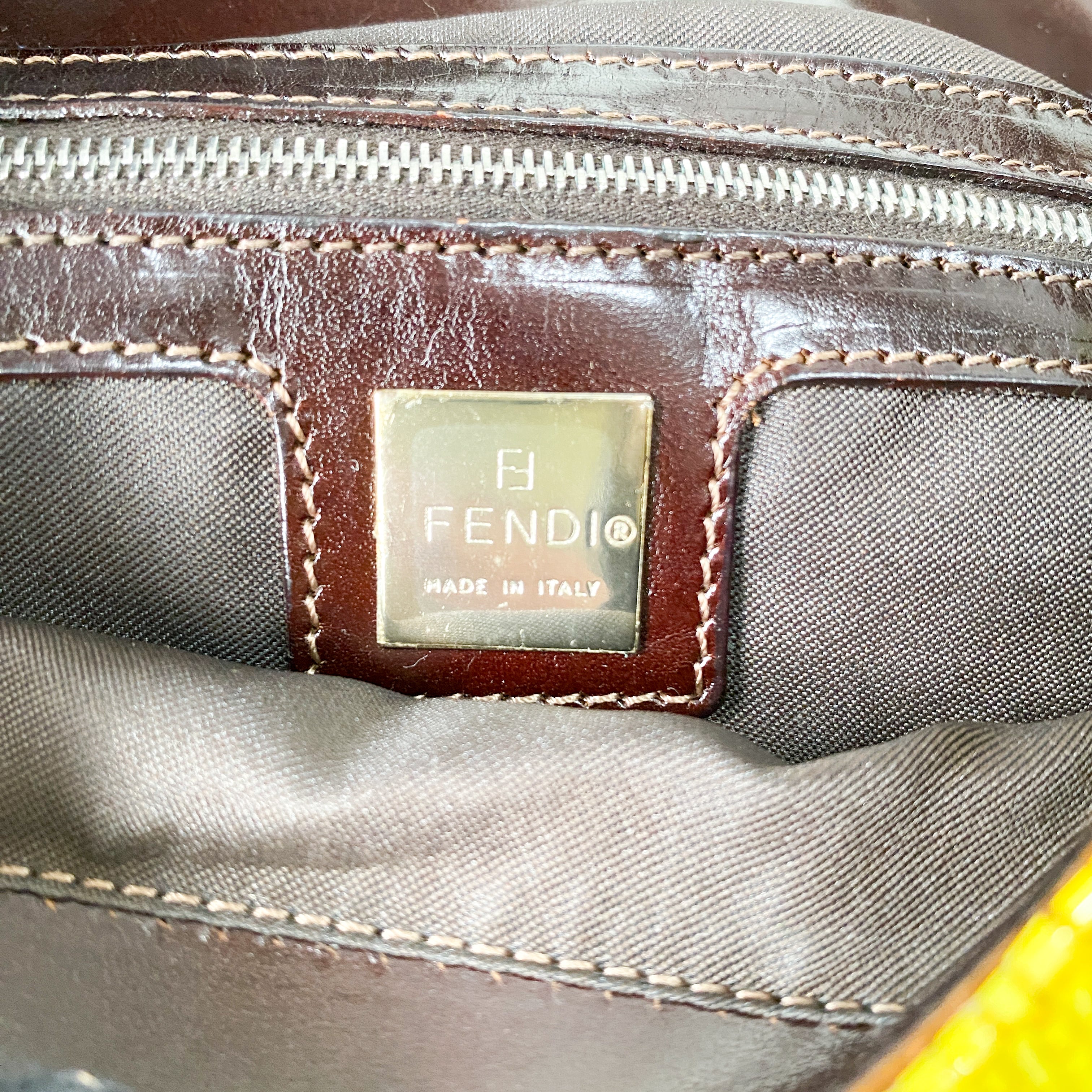 Baguette Yellow Beads Shoulder Bag