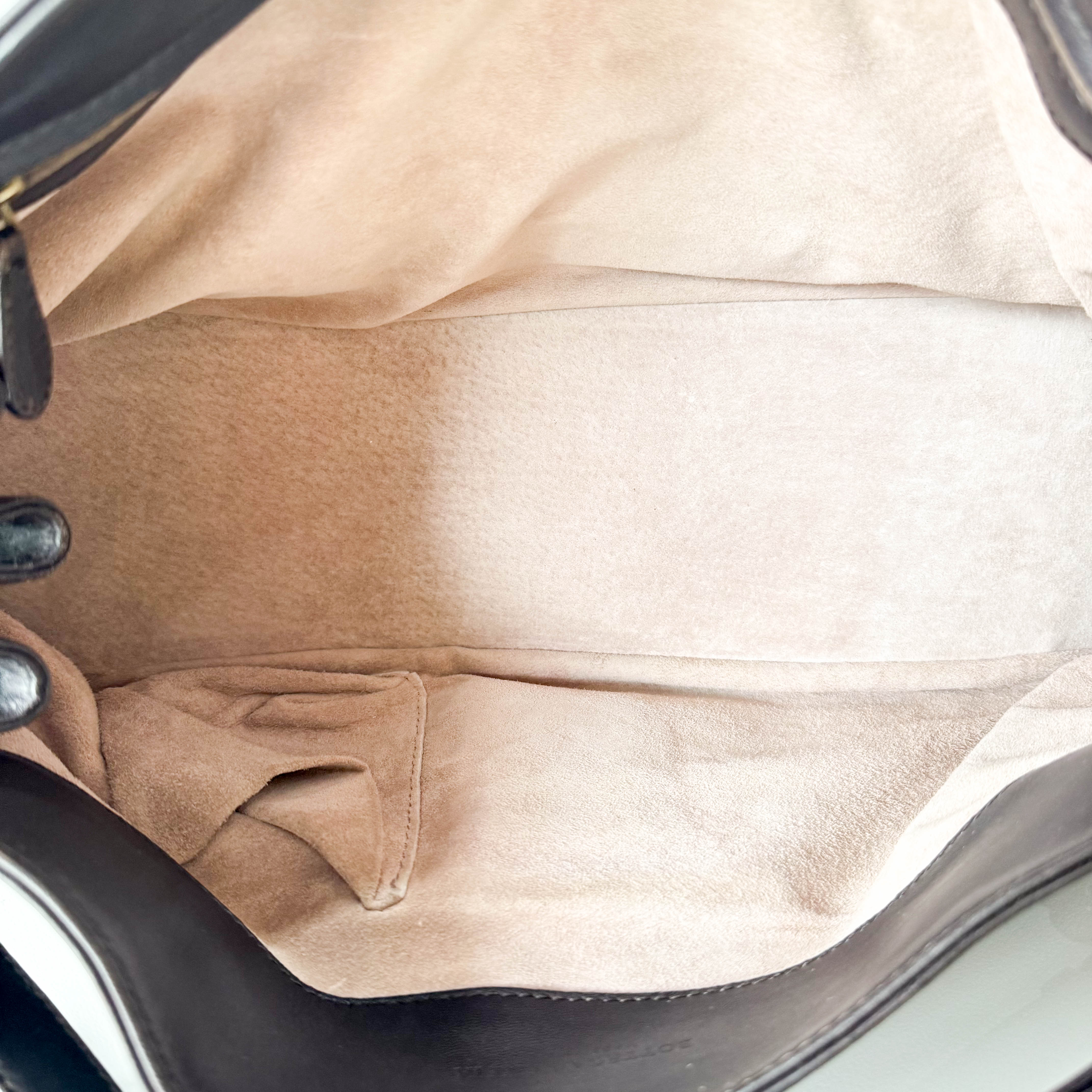 Brown Leather Intrecciato Shoulder Bag