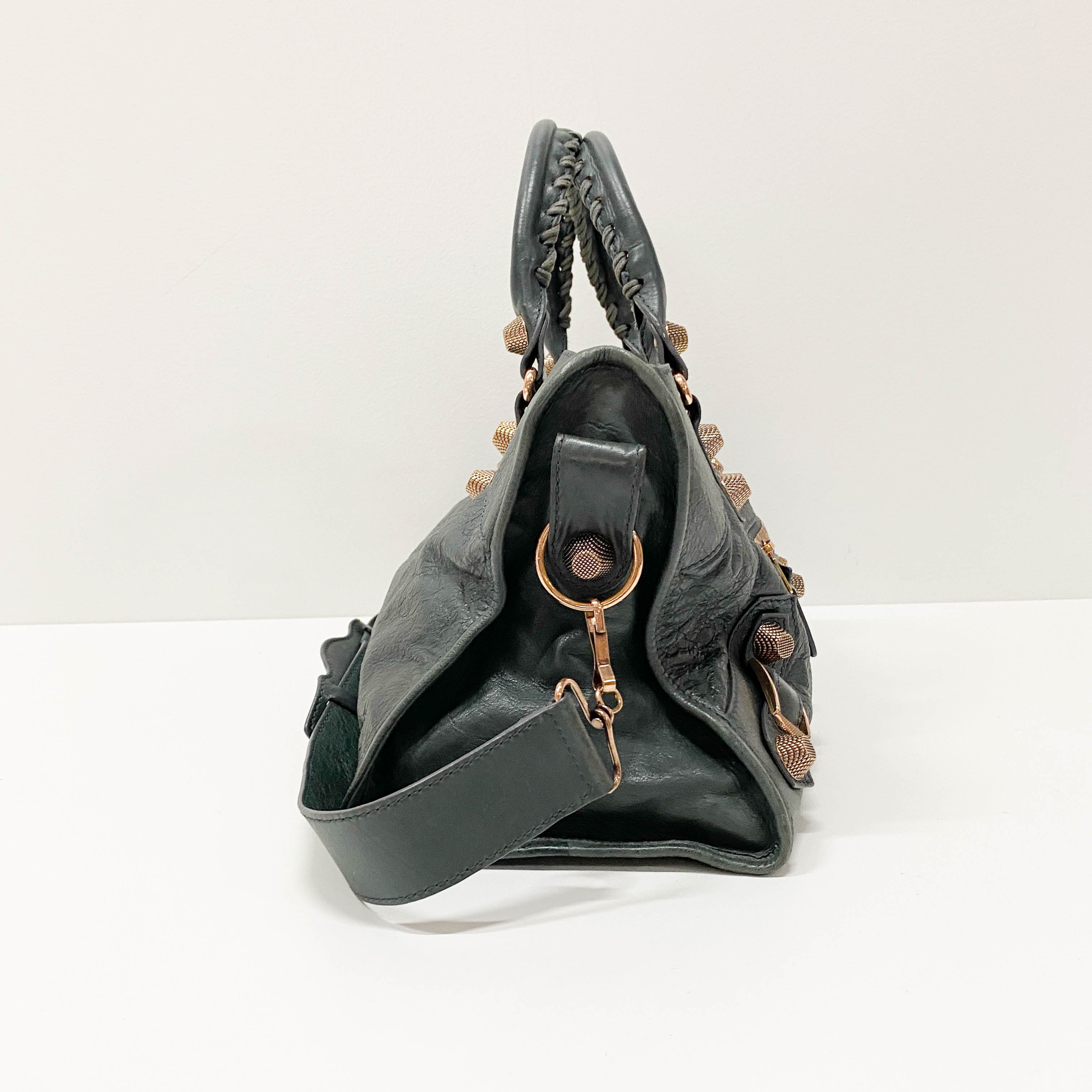 The Giant City 21 Grey Calfskin Two Way Bag